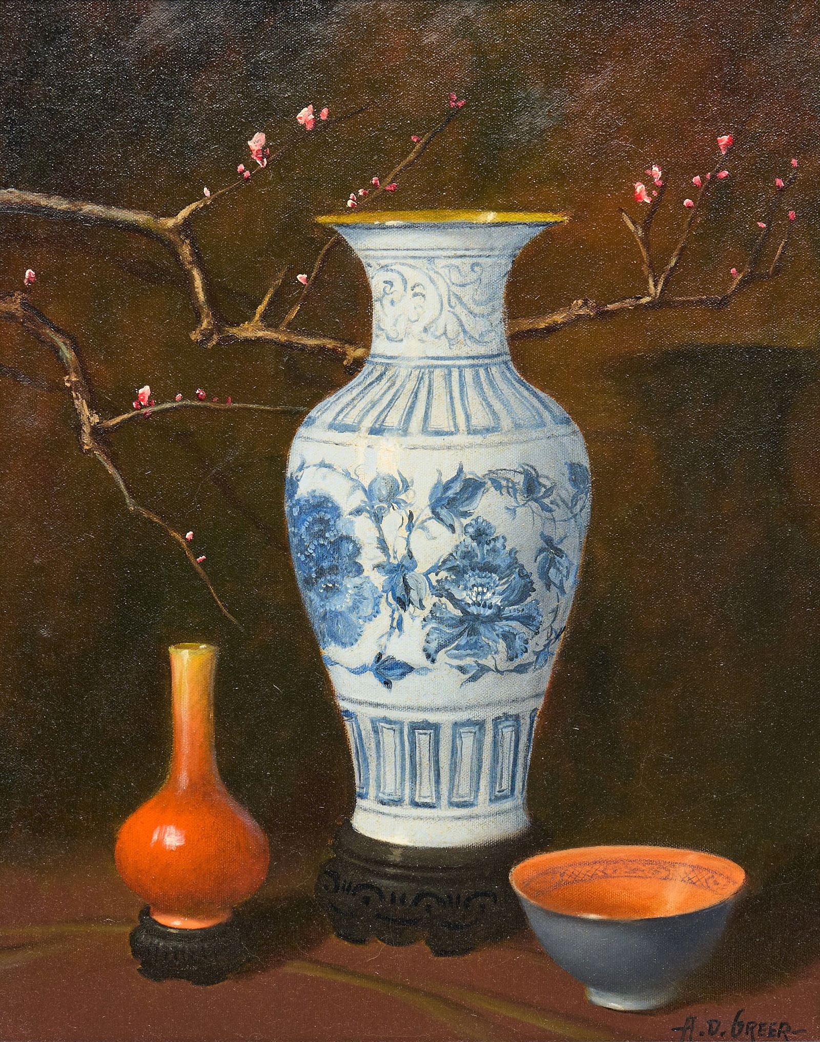 A. D. Greer, Still Life with Blue and White Vase (1 of 4)