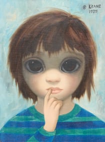 Margaret Keane, Child in Striped Shirt, 1975