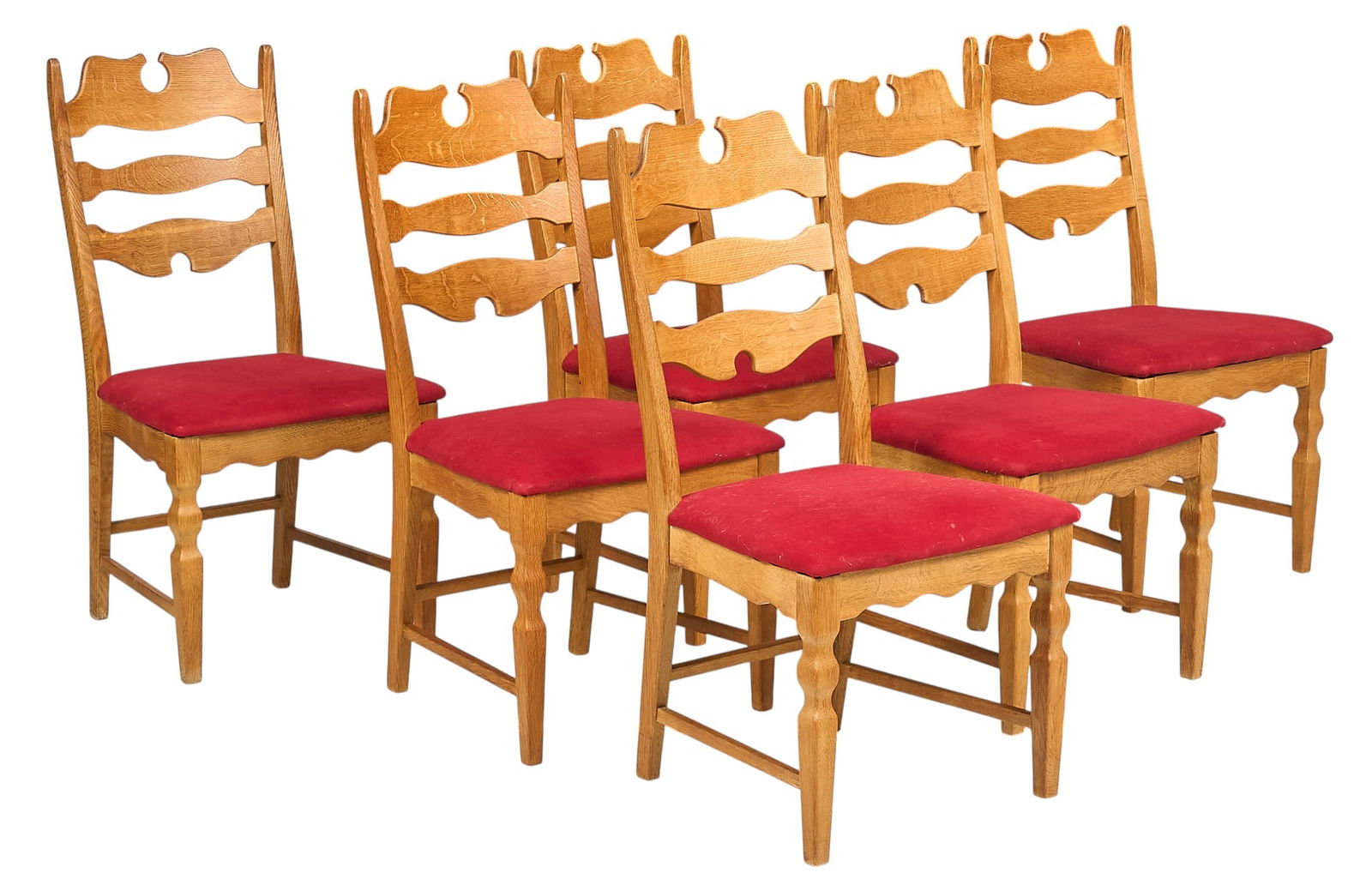 Set of (6) Henning Kjaernulf Razorblade Chairs (1 of 4)