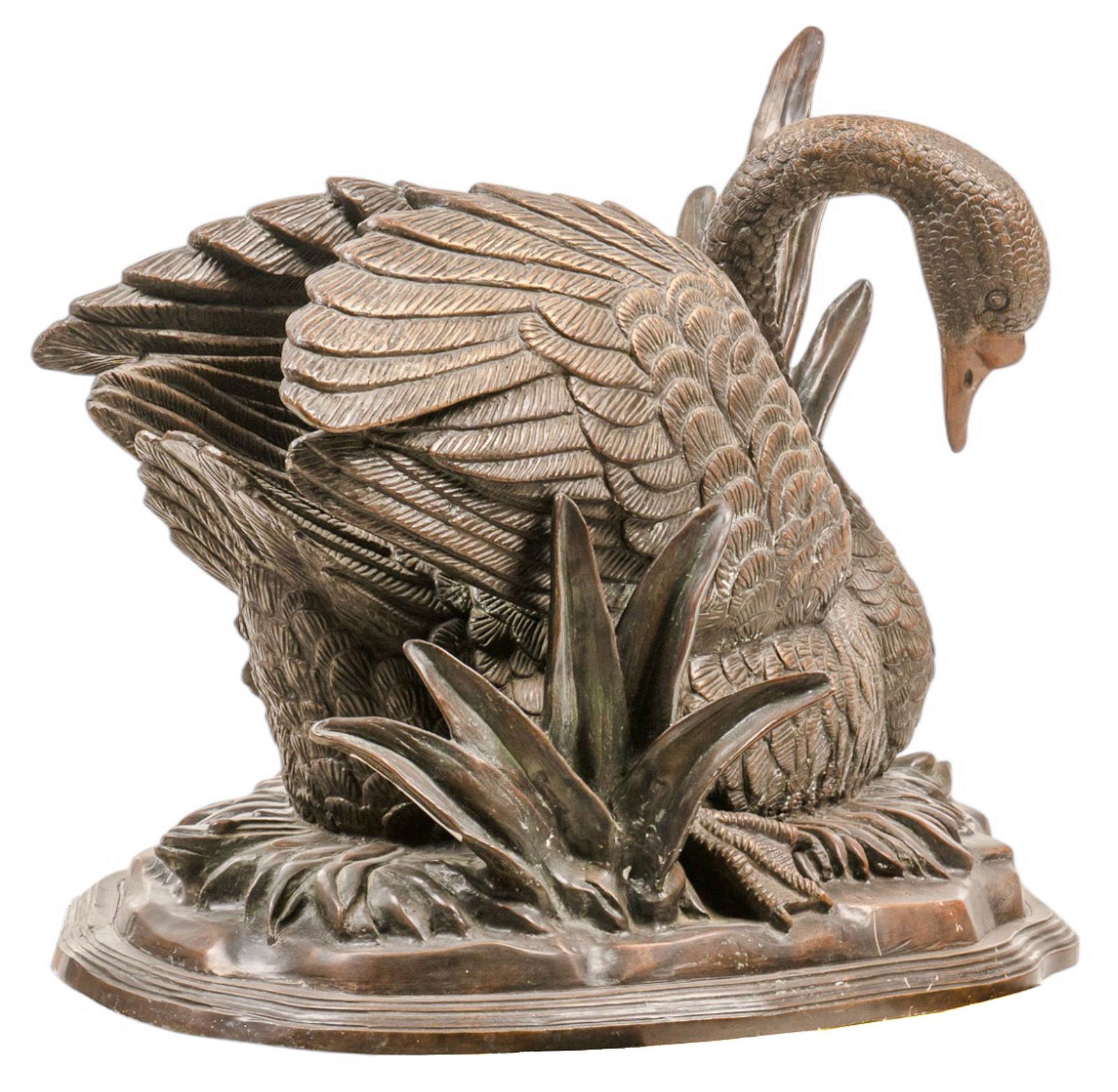 Bronze Swan Sculpture (1 of 3)