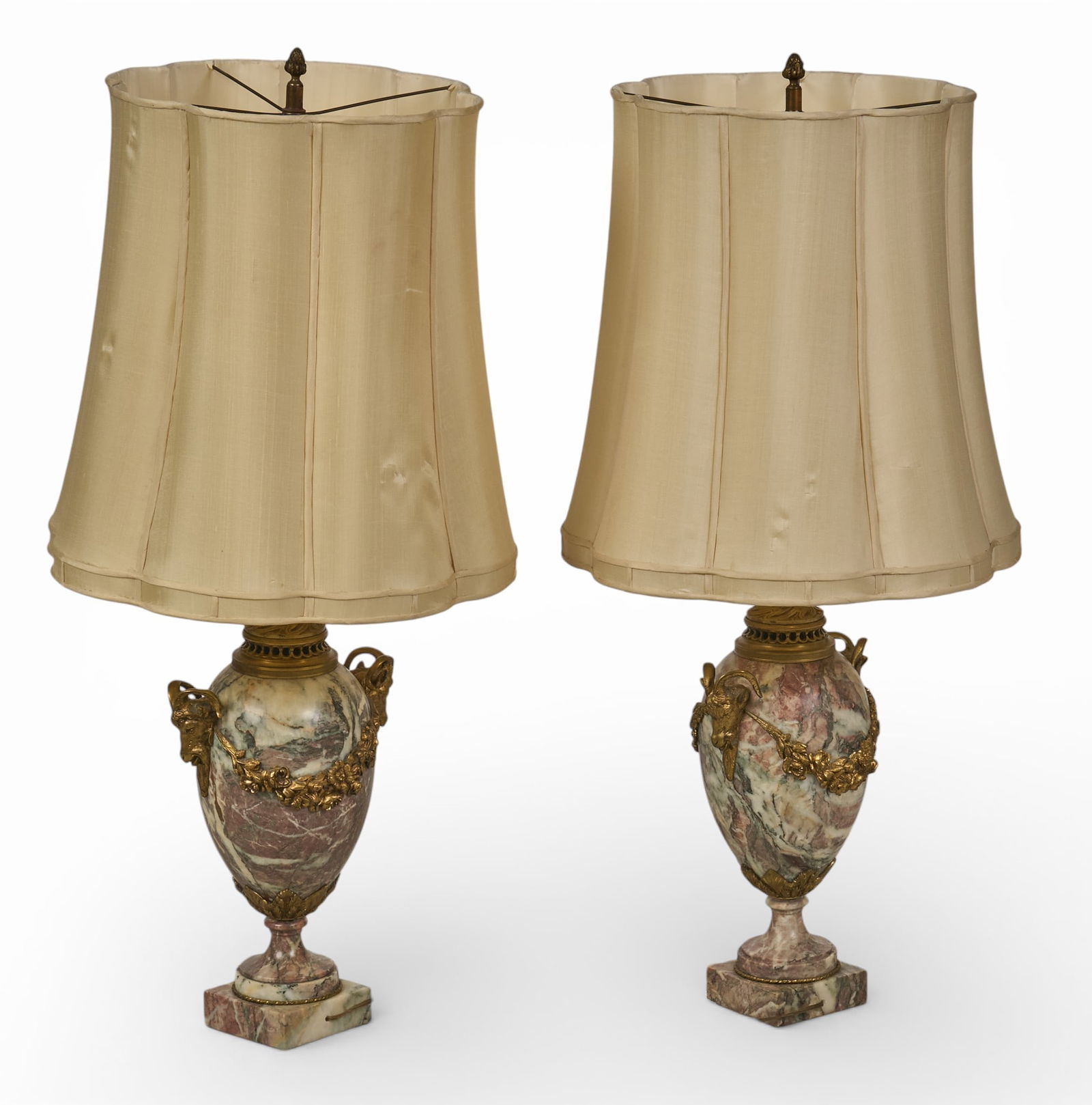 Pair of Marble Urn Table Lamps (1 of 5)