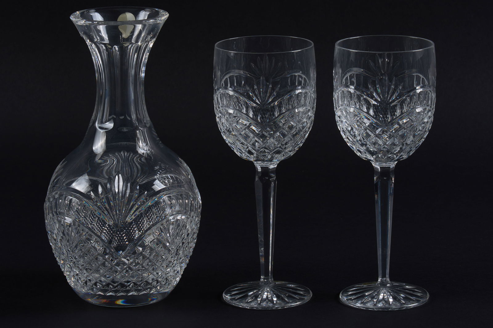 Waterford Carafe and (2) Glasses (1 of 8)