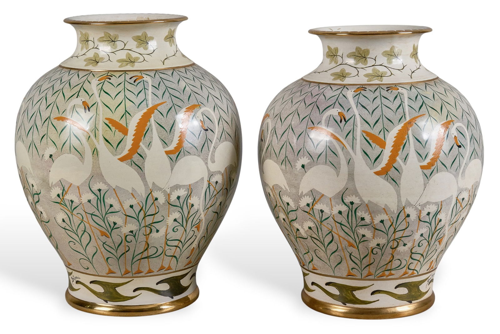 Pair of Painted Urns (1 of 5)