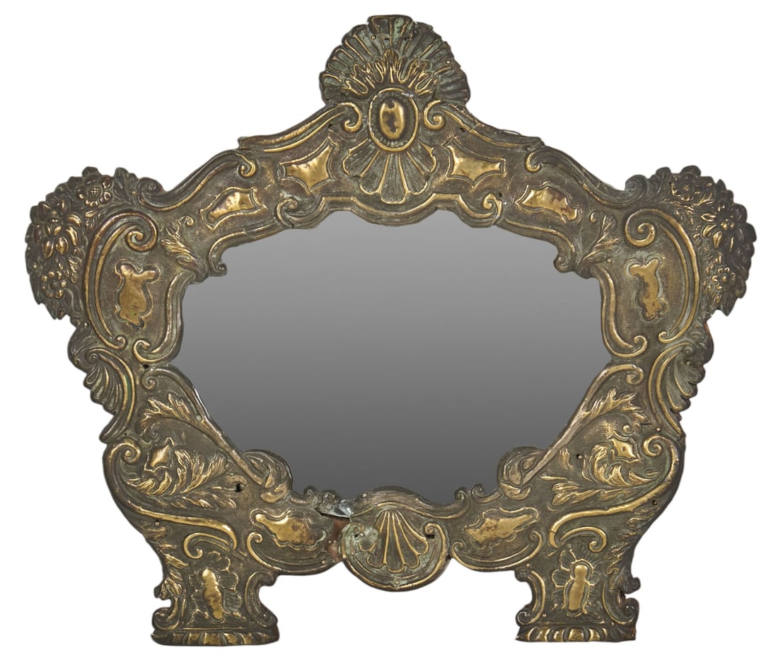 Ornate Metal Framed Tabletop Mirror (1 of 3)