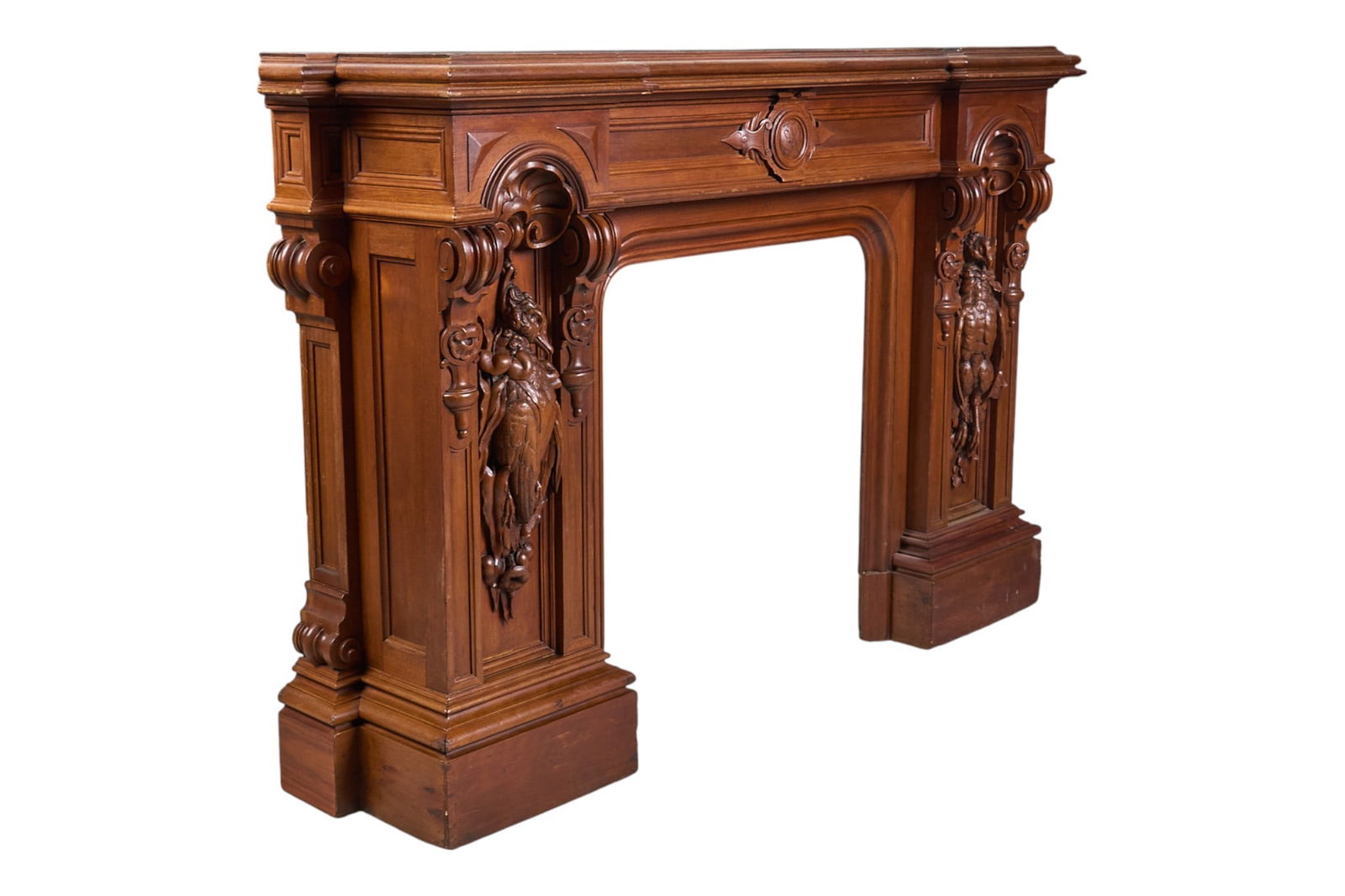 Large Carved Mantel Piece (1 of 4)