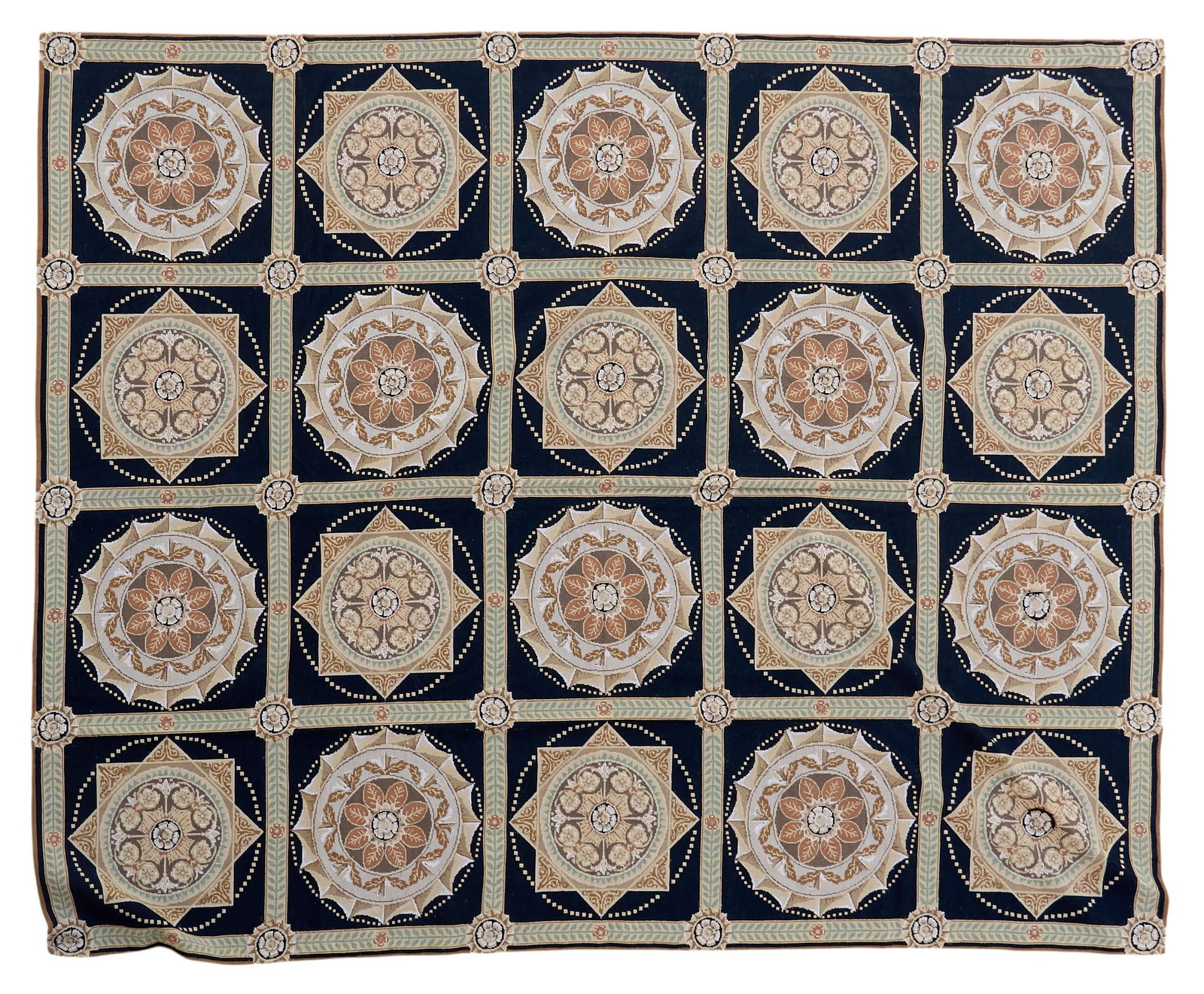 Hand-Knotted Medallion Rug, 8 ft. x 10 ft.: Hand-knotted rug with medallion motifs 8 ft. x 10 ft. Provenance: Property from a home in Houston, Texas