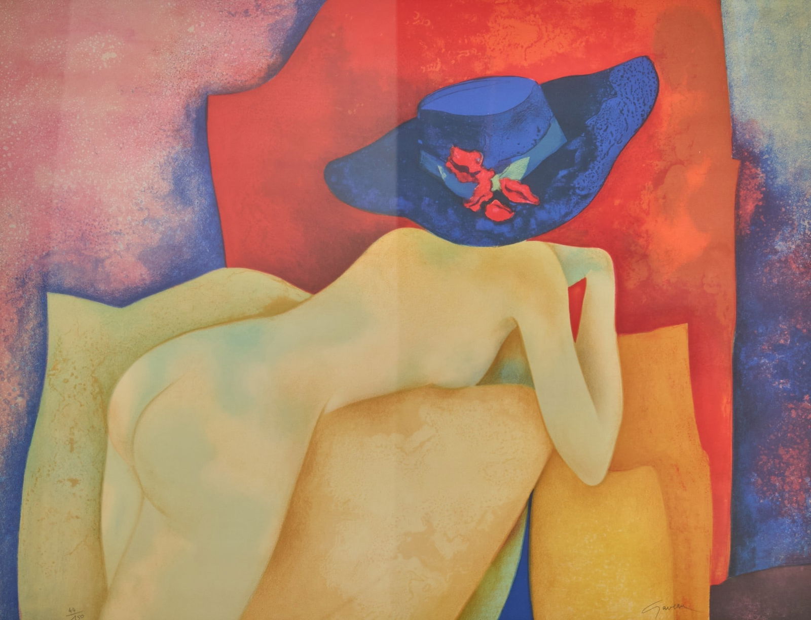 Claude Gaveau, "Ursula": Claude Gaveau (France, b. 1940), "Ursula", offset lithograph, not signed frame: 33.5 x 40.5 in. Provenance: Property from a home in San Antonio, Texas