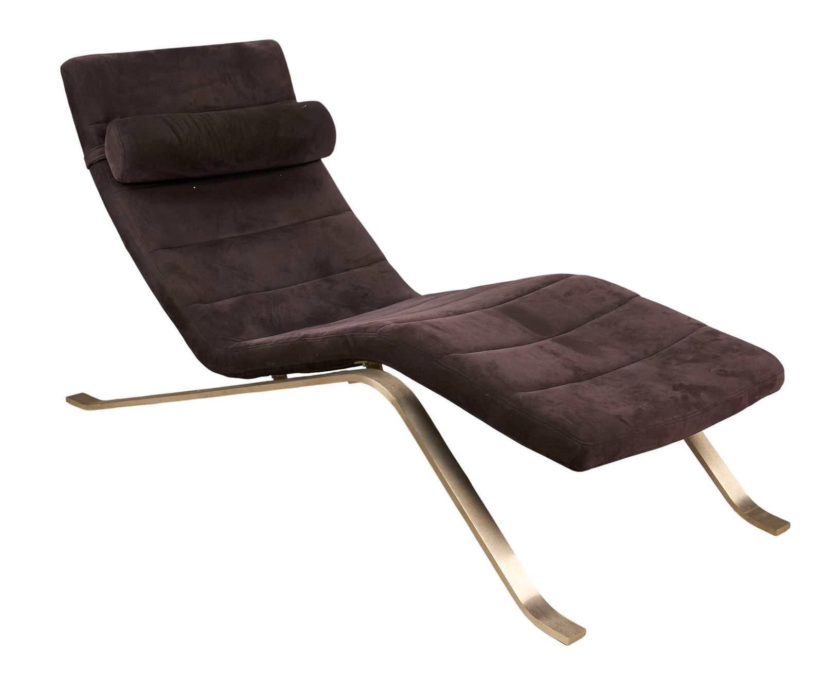 BoConcept Mid-Century Modern Chaise: BoConcept mid-century modern chaise on chrome legs height 32.5 in. x width 25 in. x depth 60 in. Provenance: Property from a home in Rockport, Texas