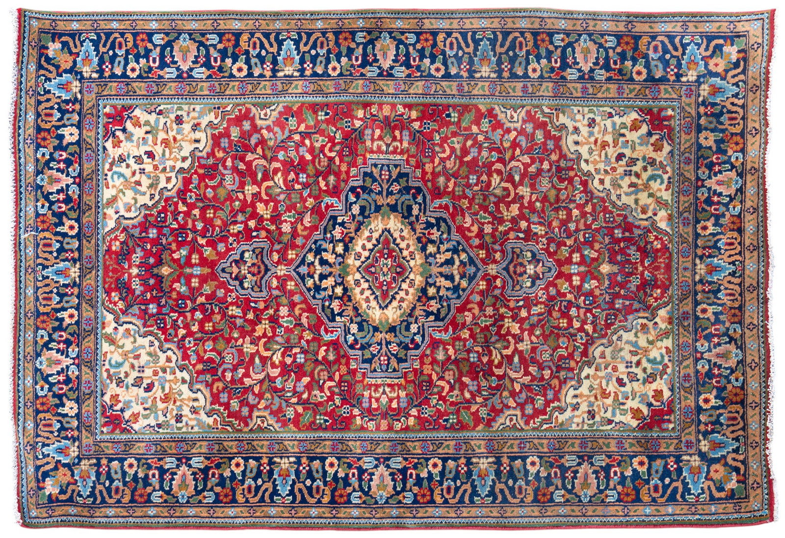 Hand-Knotted Rug, 6 ft. 1 in. x 4 ft. 2 in.: Hand-knotted rug 6 ft. 1 in. x 4 ft. 2 in. Provenance: Property from a home in Corpus Christi, Texas