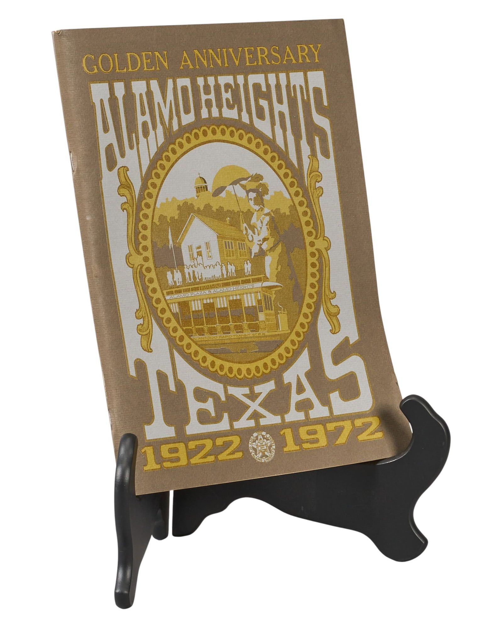 T. R. Fehrenbach | Alamo Heights Golden Anniversary Yearbook (1922-1972): T.R. Fehrenbach's copy of Alamo Heights Golden Anniversary Yearbook (1922-1972), includes Certificate of Authenticity height 11 in. x width 8.5 in. x depth .5 in. Provenance: The