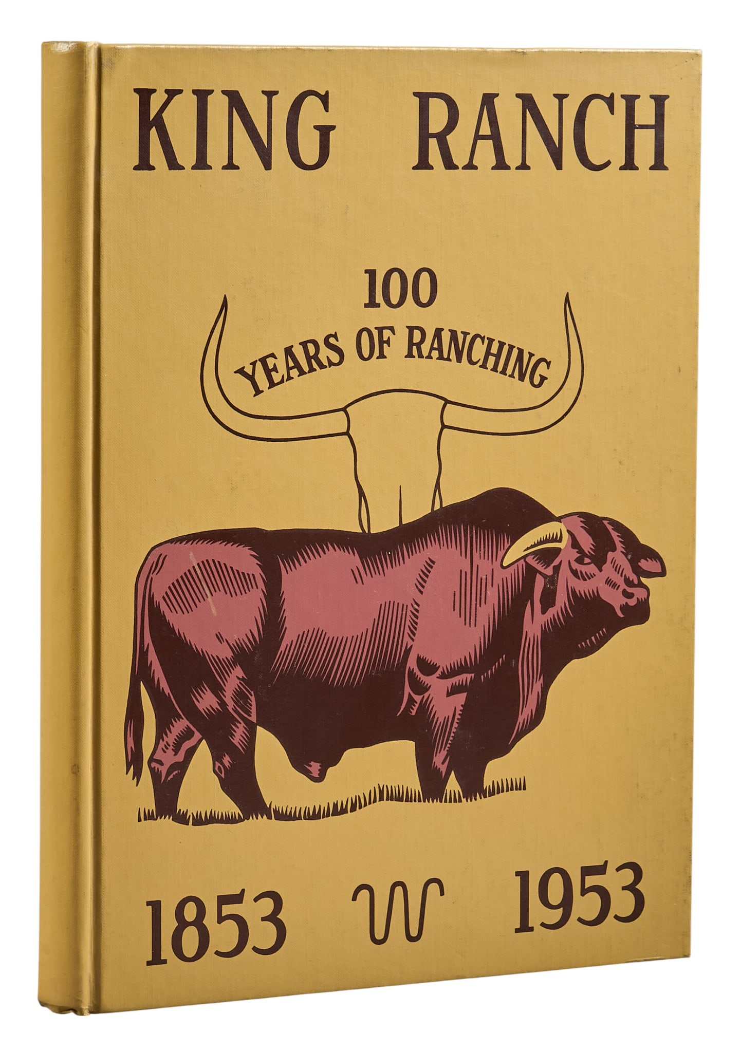 King Ranch Book, "100 Years of Ranching, 1853-1953": King Ranch Book, "100 Years of Ranching, 1853-1953", published in 1953 by Corpus Christi Caller-Timesheight 11 in. x width 8 in. x depth 1 in. Provenance: Property from a home in Rockp