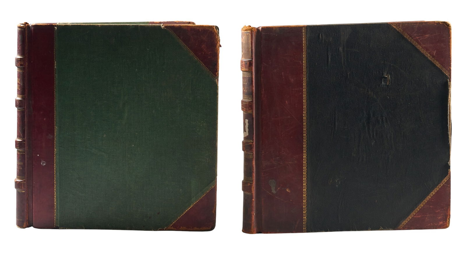 William Randolph Hurst, (2) Ledgers: Two ledgers associated with William Randolph Hearst, bound in leather with one for the Los Angeles Examiner, and one for the Evening Herald Publishing Co.. Hearst acquired the 