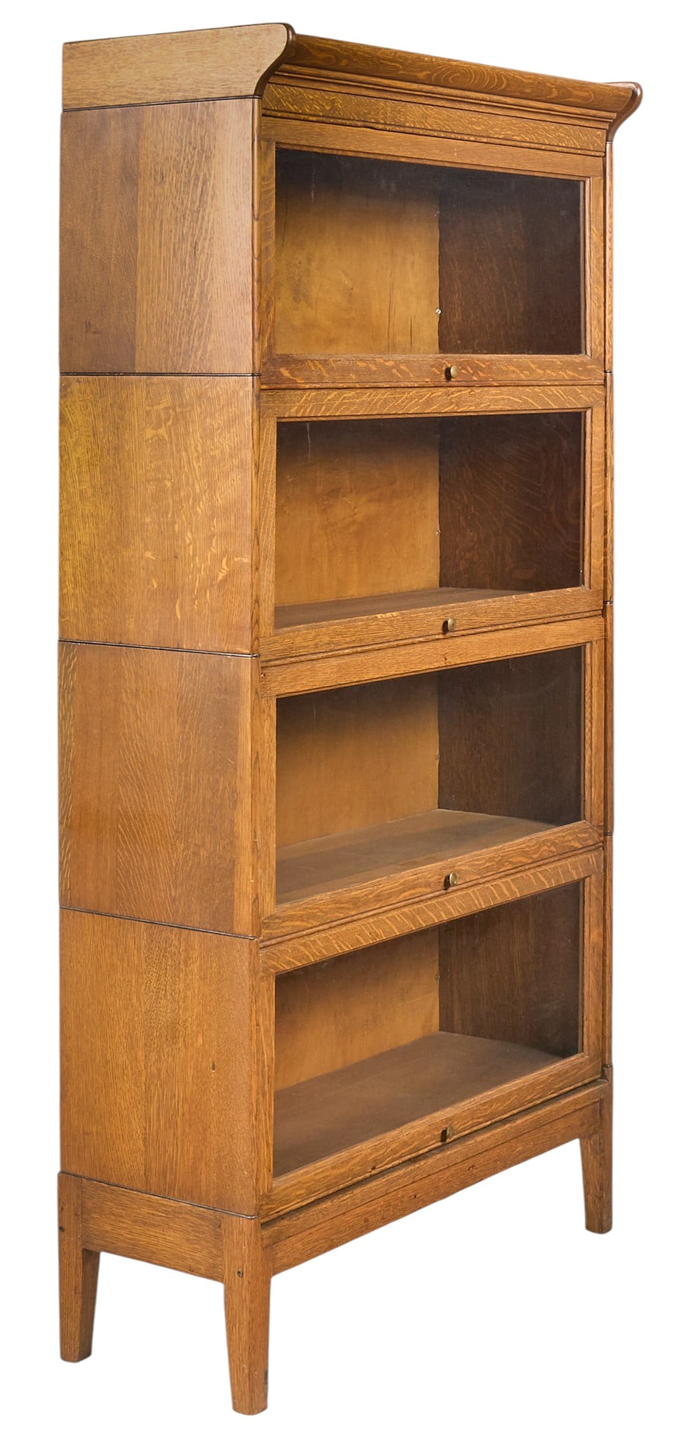 Vintage Stacking Bookcase: Vintage stacking bookcase with four tiers of storage height 66 in. x width 34 in. x depth 14 in. Provenance: Property from a home in San Antonio, Texas