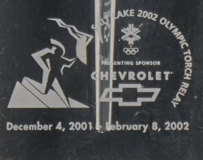 2002 Olympic Torch in Display Frame - 4