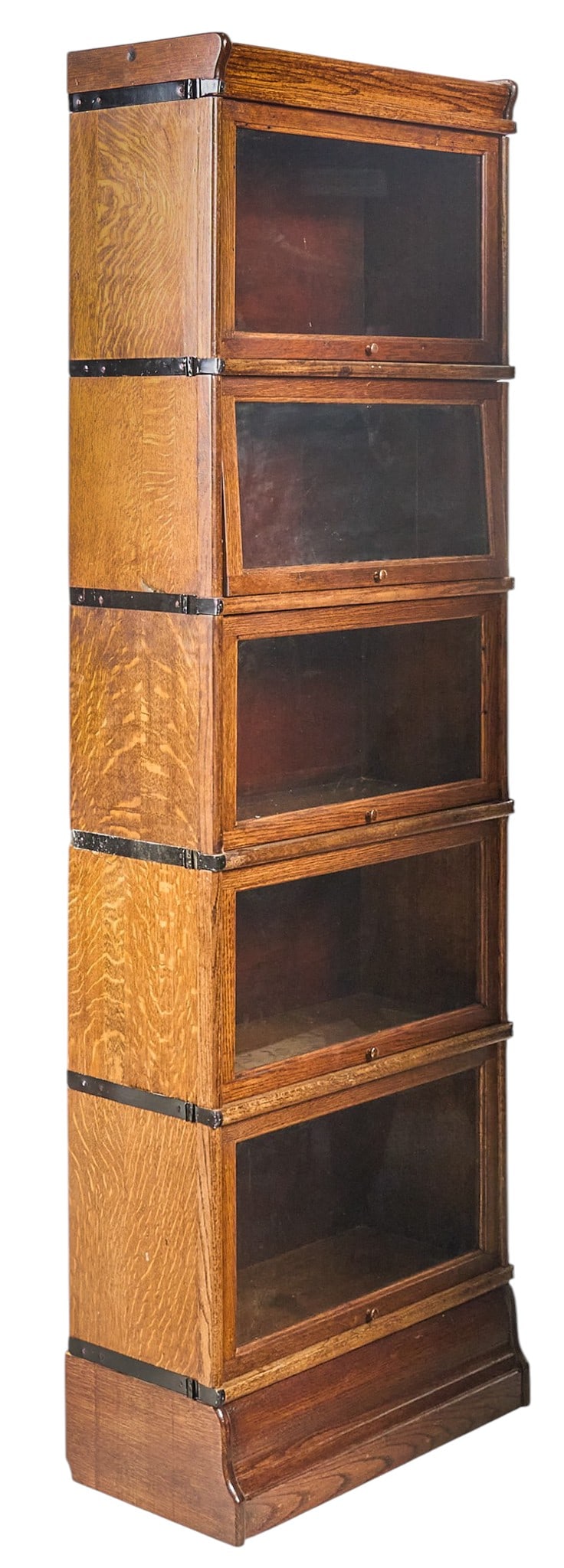 Vintage Stacking Bookcase: Vintage stacking bookcase with five tiers of storage height 78 in. x width 25.5 in. x depth 13 in. Provenance: Property from a home in San Antonio, Texas 