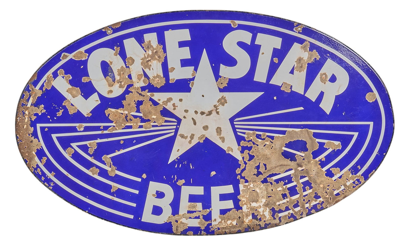Vintage Lone Star Beer Porcelain Sign, 1940s (1 of 3)