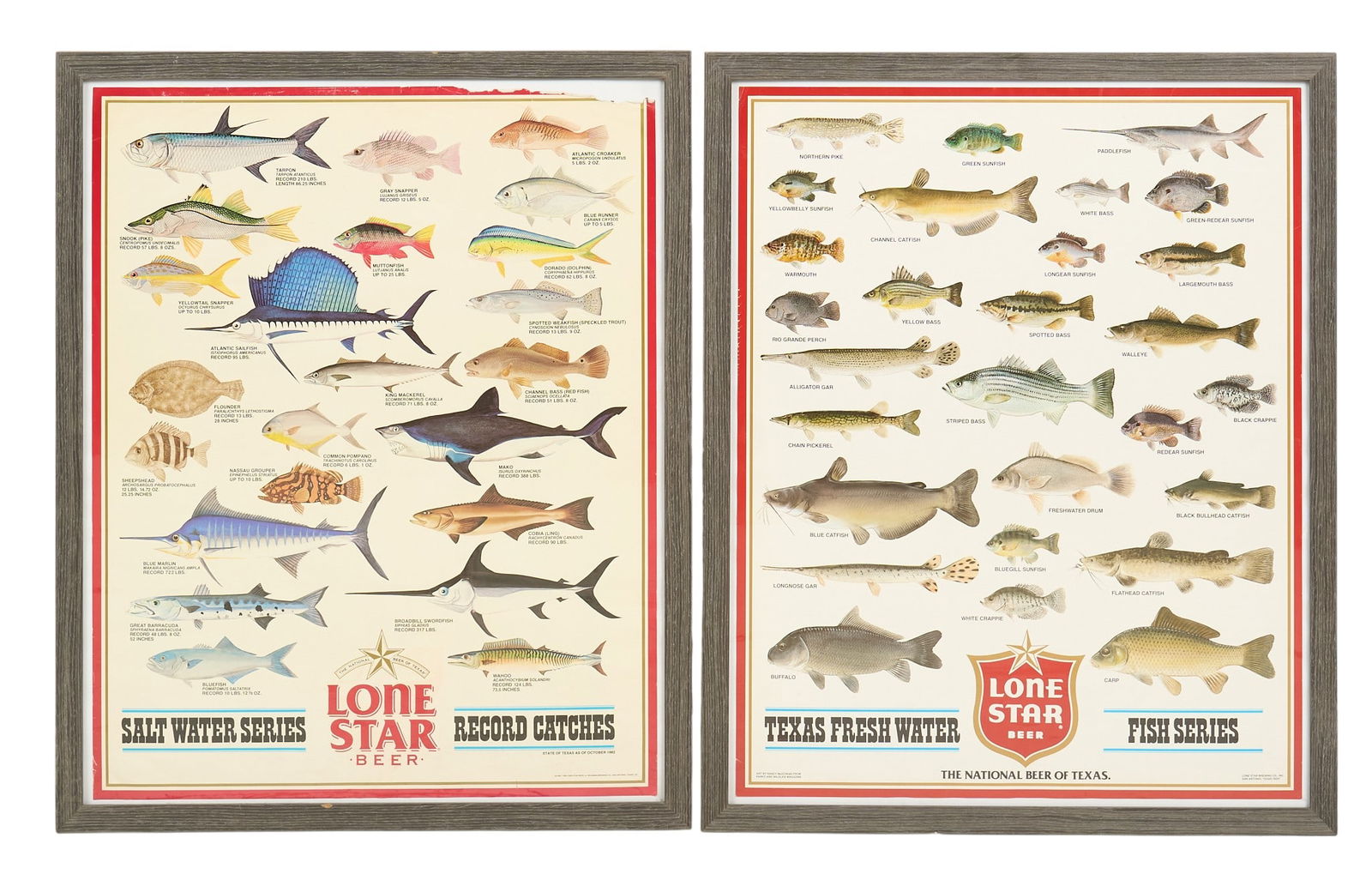 (2) Lone Star Record Catches Framed Posters (1 of 4)