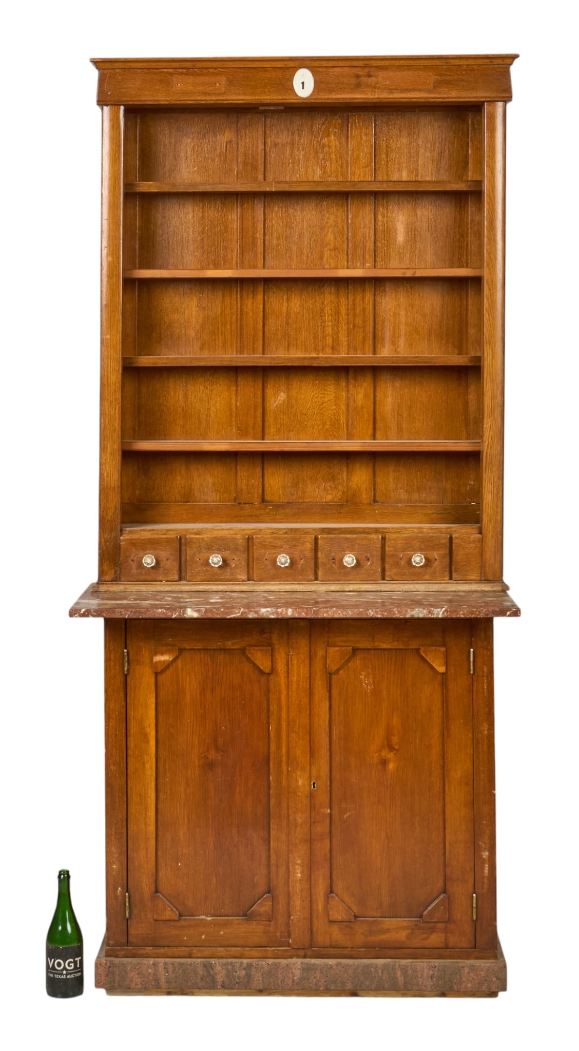 Two-Part Cabinet with Marble Top - 3