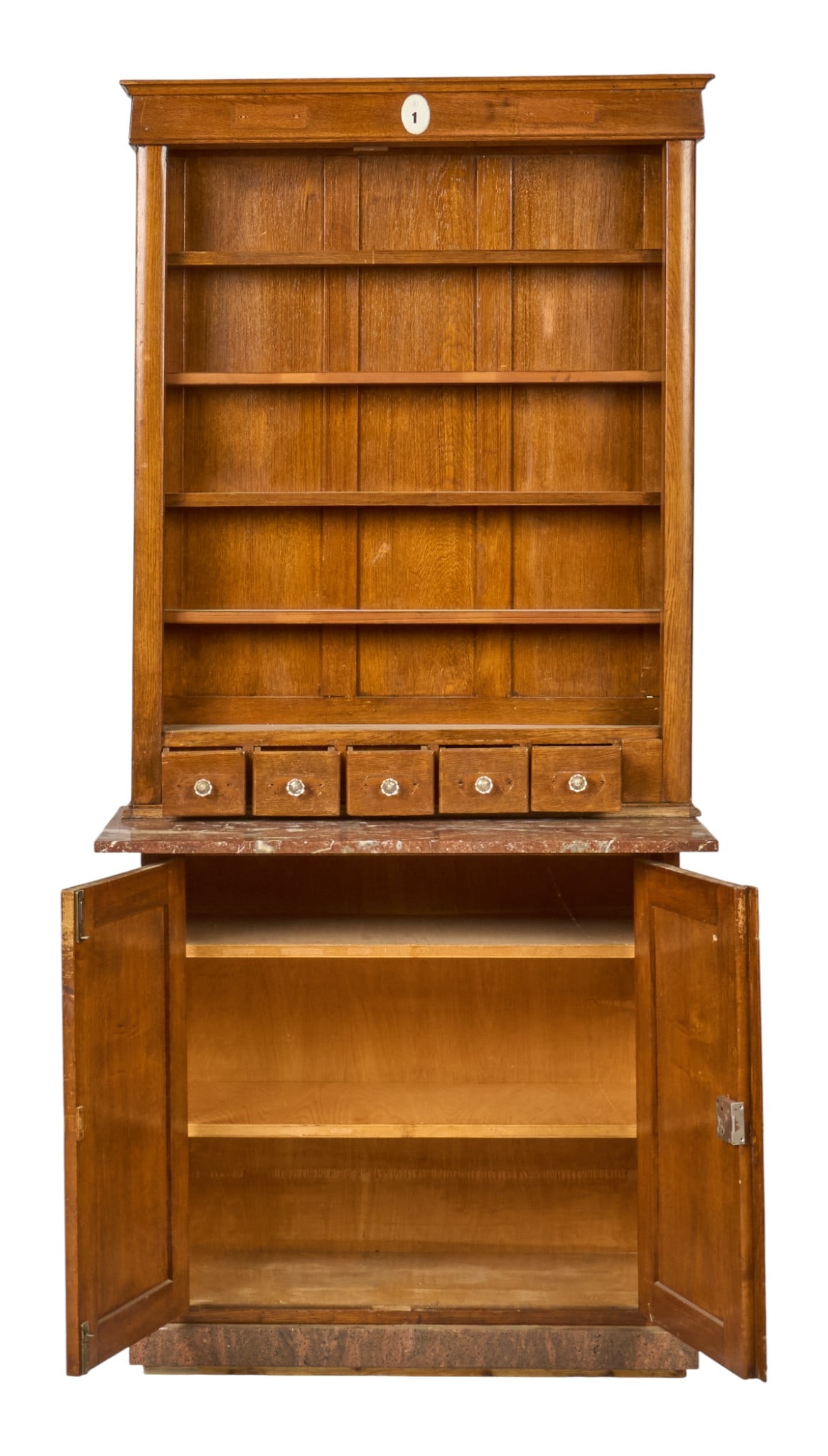 Two-Part Cabinet with Marble Top - 4