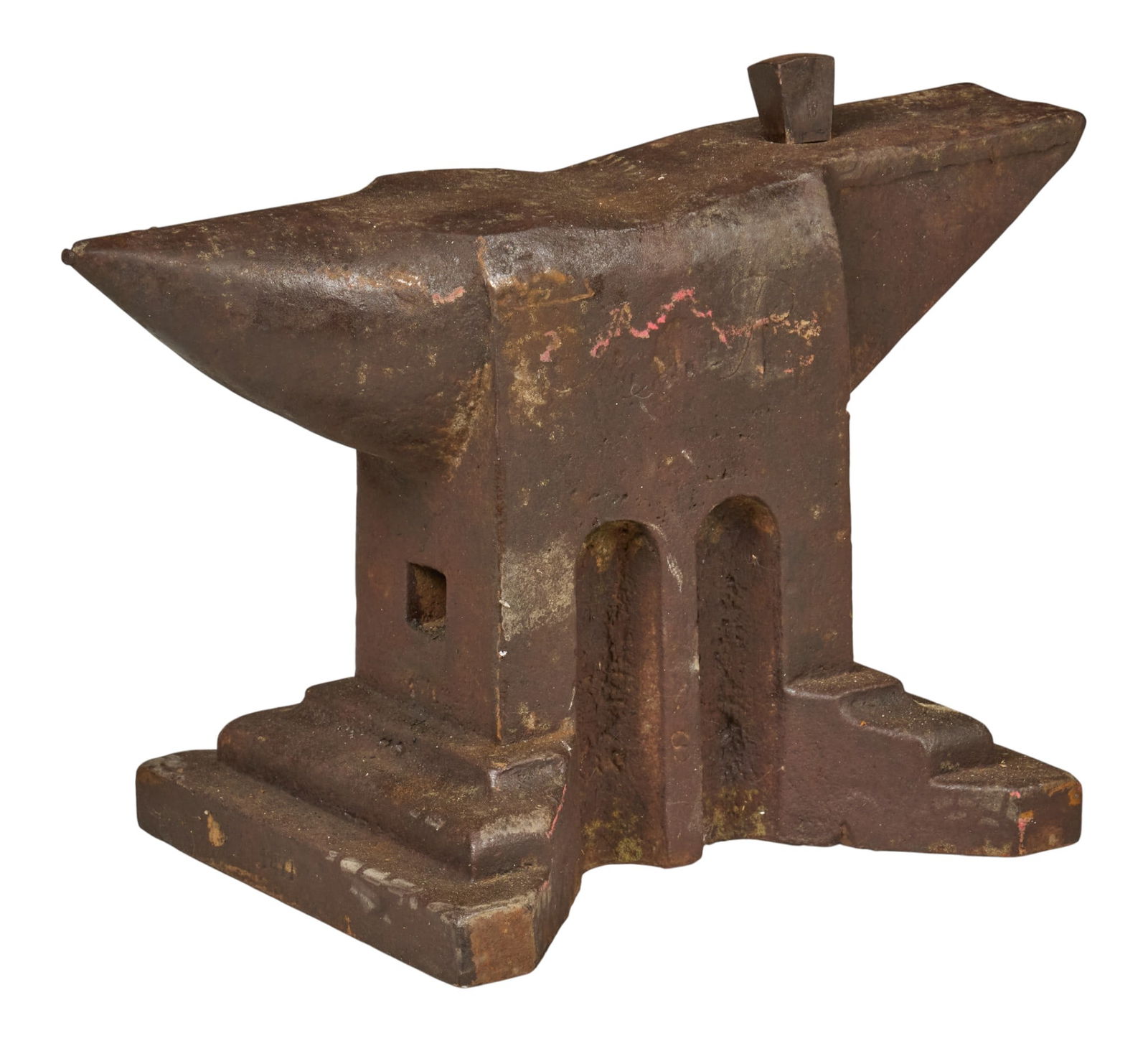 Iron Anvil, 282 lbs: 282 lbs iron anvilheight 16 in. x width 23.5 in. x depth 12.5 in. 