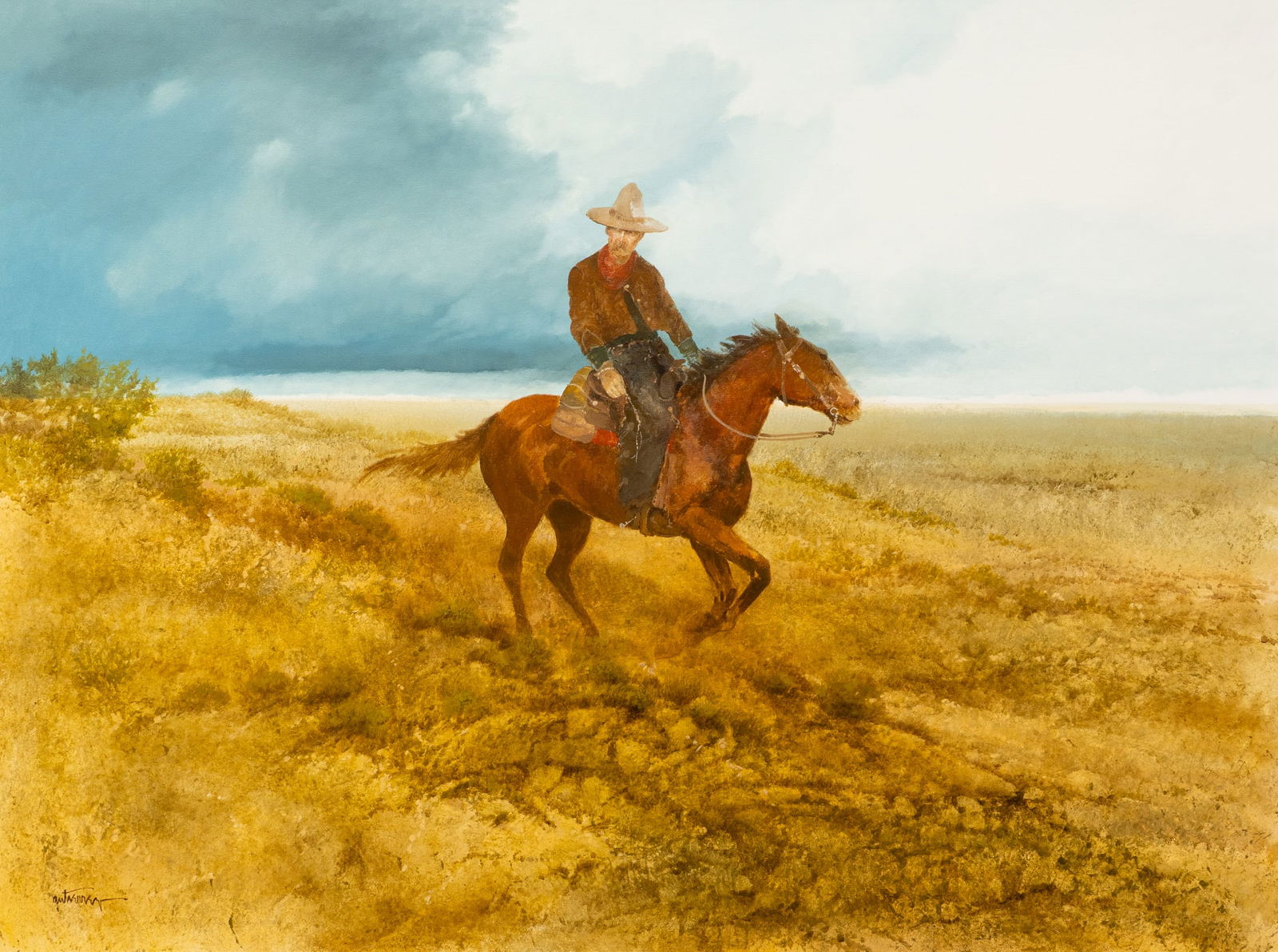 Raul Gutierrez, Cowboy on Horseback (1 of 4)