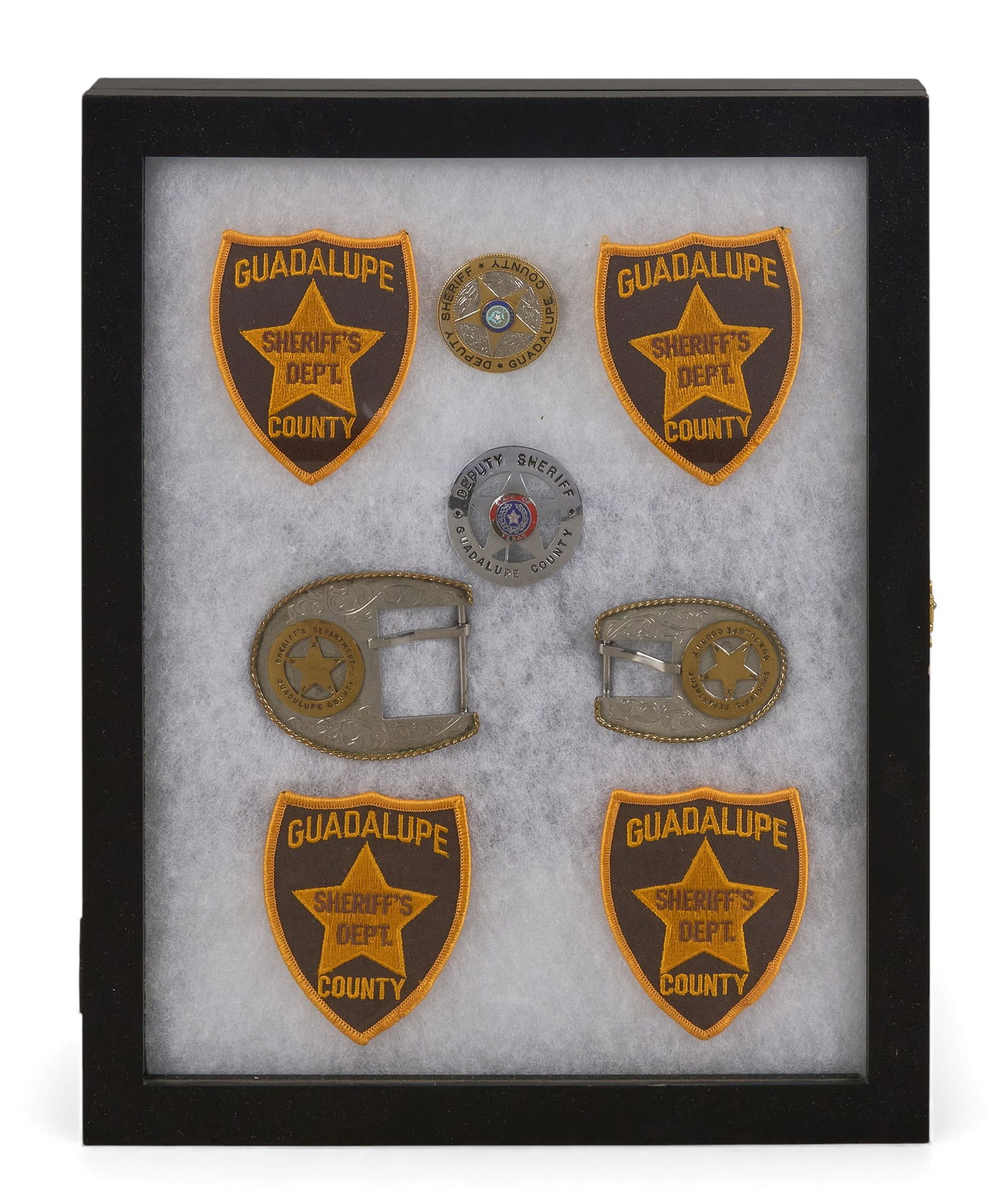 Guadalupe and Seguin Framed Sheriff Badges (1 of 5)