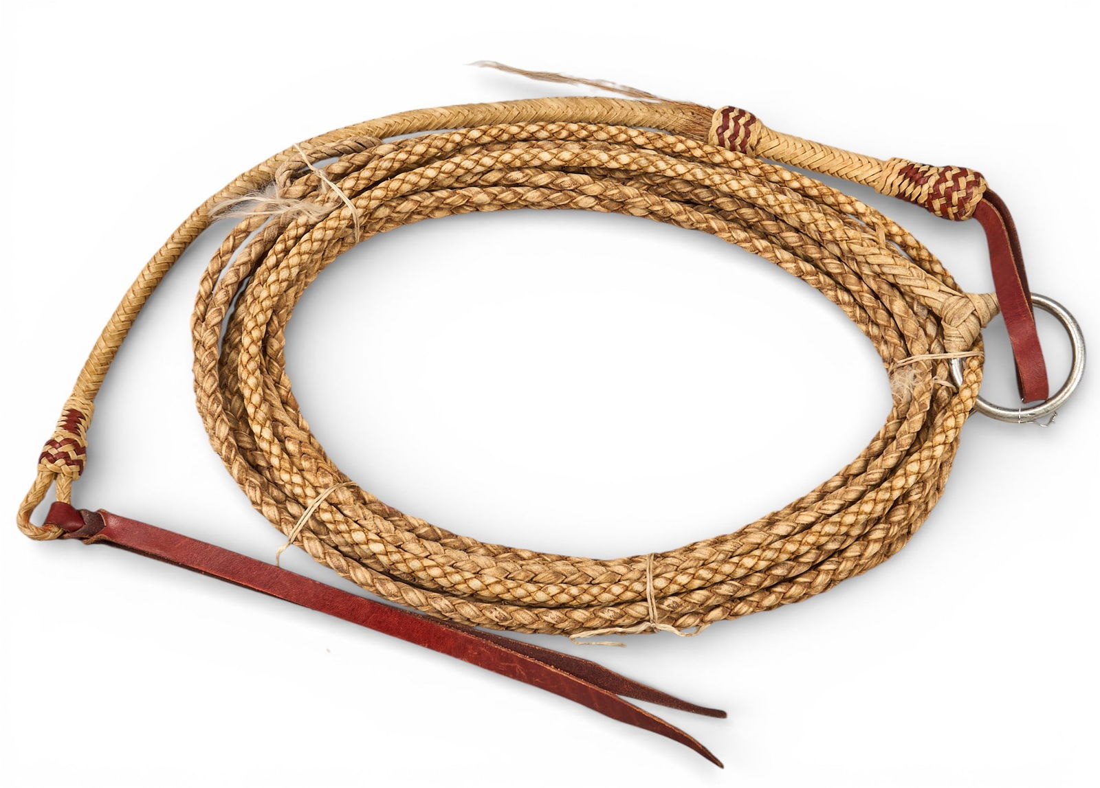 Rawhide Quirt & Riata: Vintage rawhide quirt and riata, circa 20th centurylength: 53 in. / quirt Provenance: Property from a San Antonio, Texas collector of vintage and antique Western items