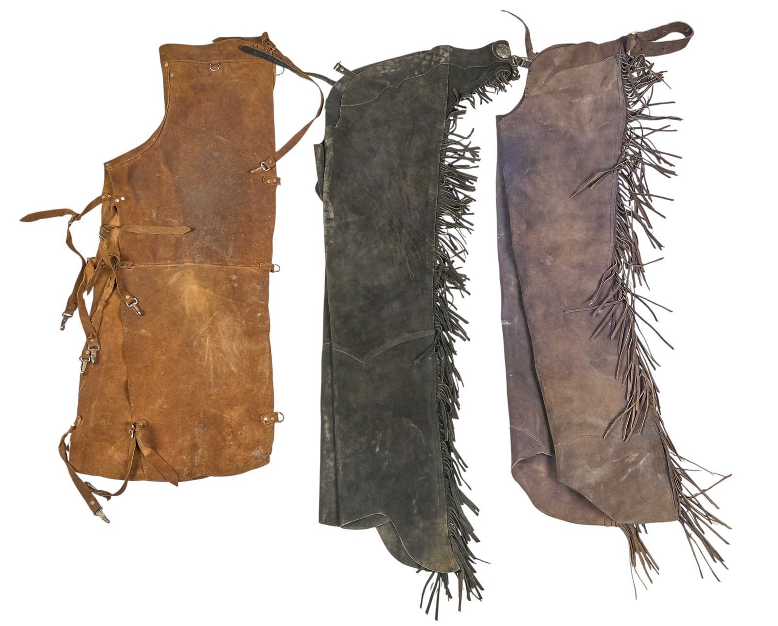 (3) Pairs of Vintage Leather Chaps (1 of 7)