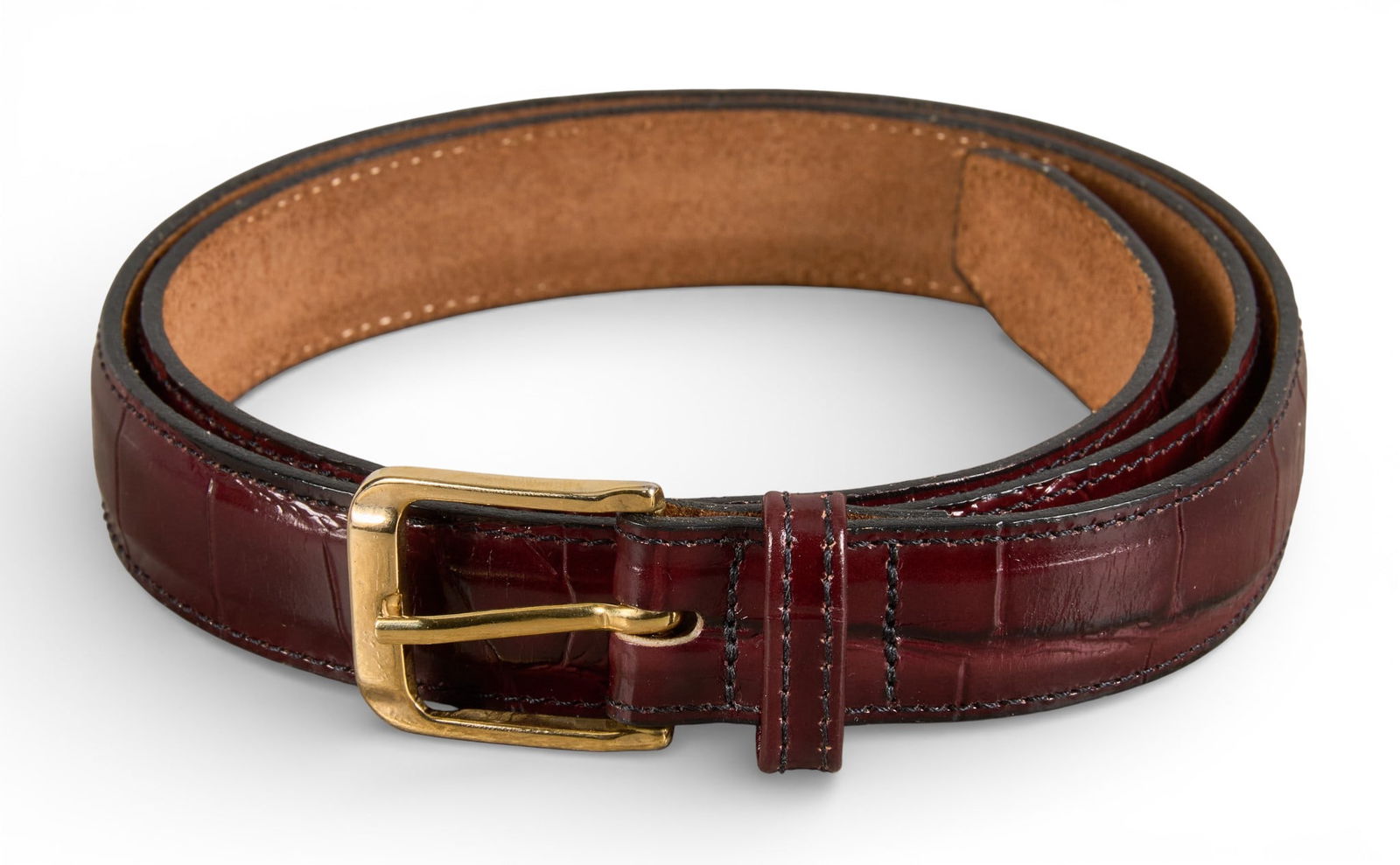 Ladies Bill Blass Brown Leather Belt (1 of 7)