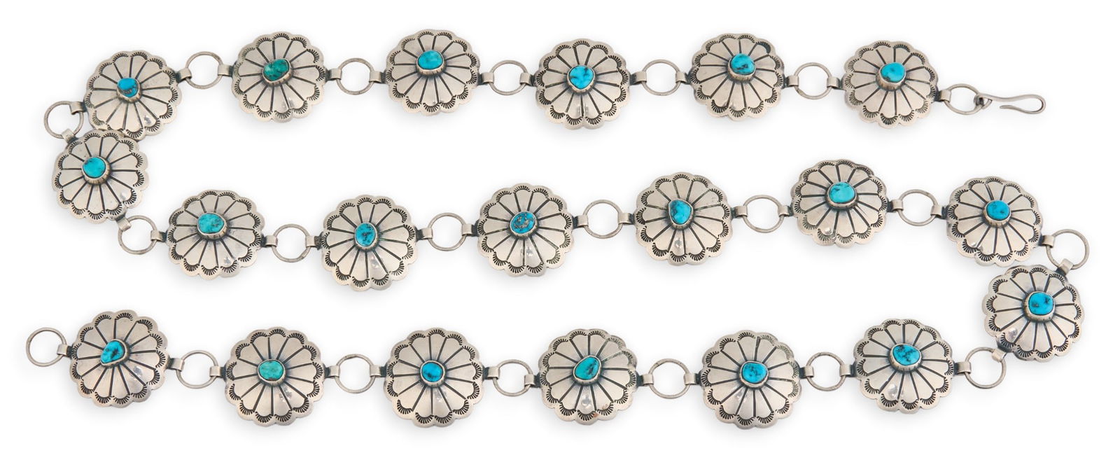 Sterling & Turquoise Concho Belt (1 of 4)