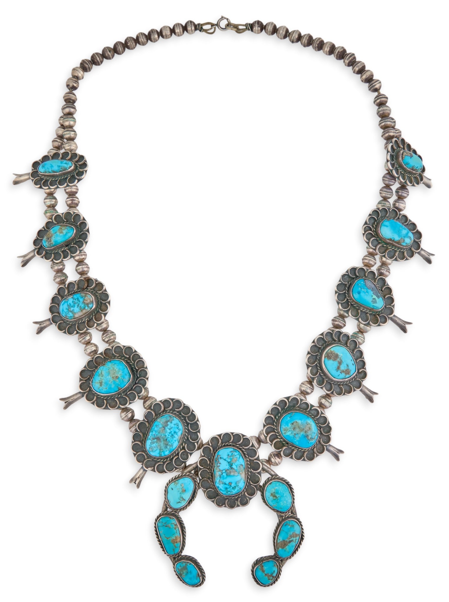 Sterling & Turquoise Squash Blossom (1 of 5)