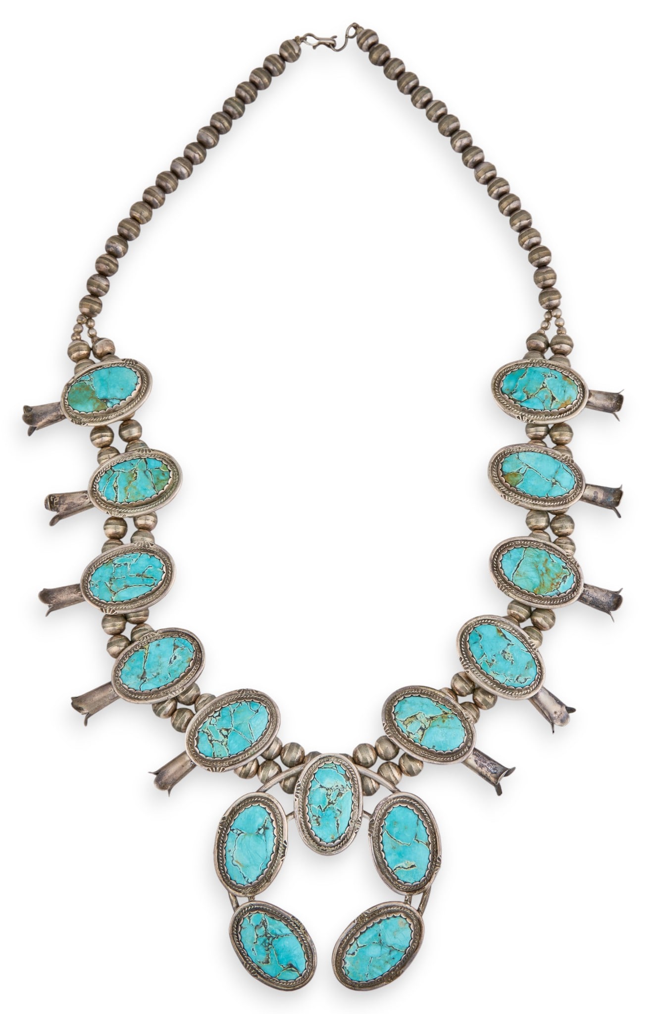Turquoise Squash Blossom Necklace (1 of 5)