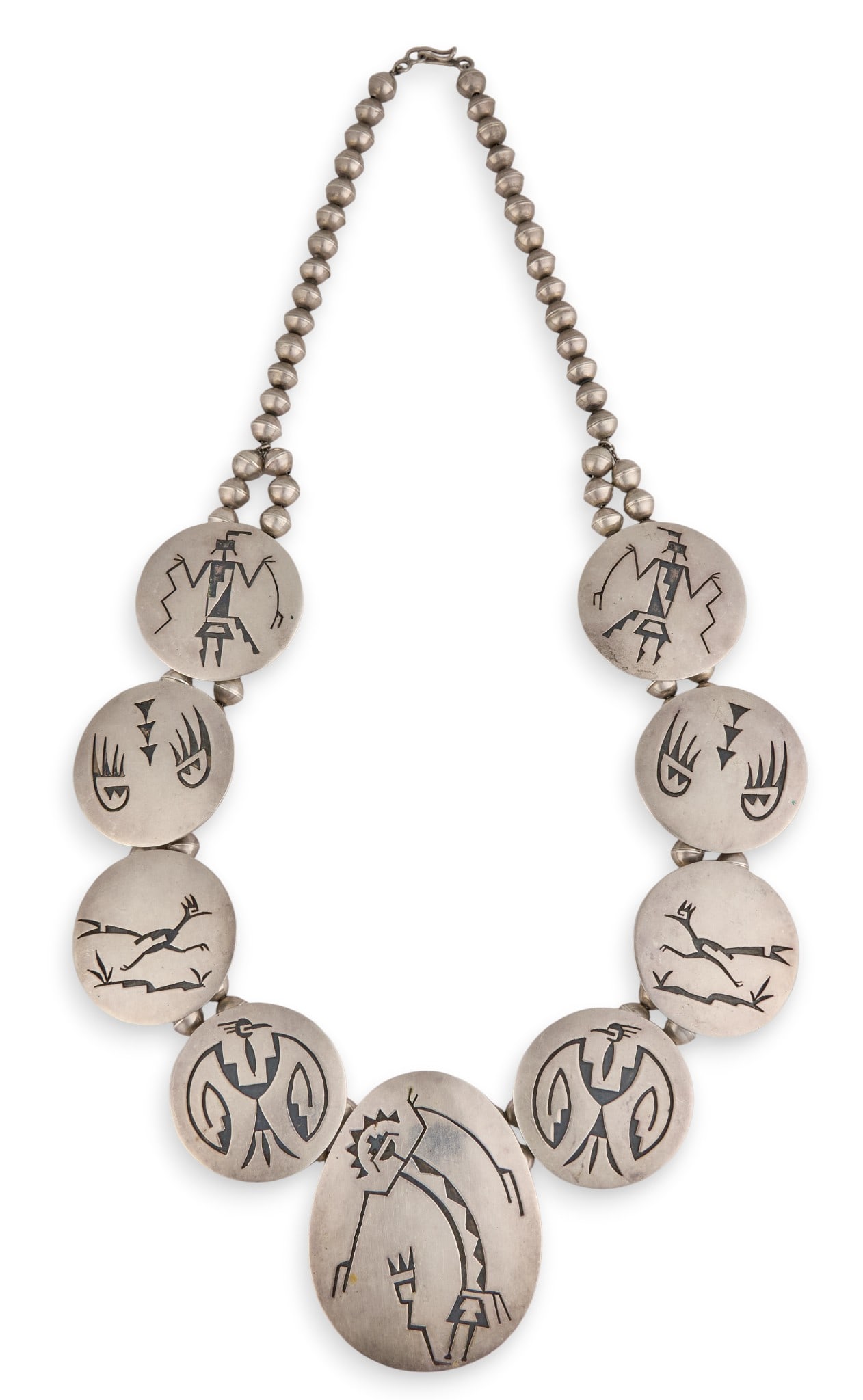 Sterling Silver Hopi Storyteller Necklace (1 of 5)