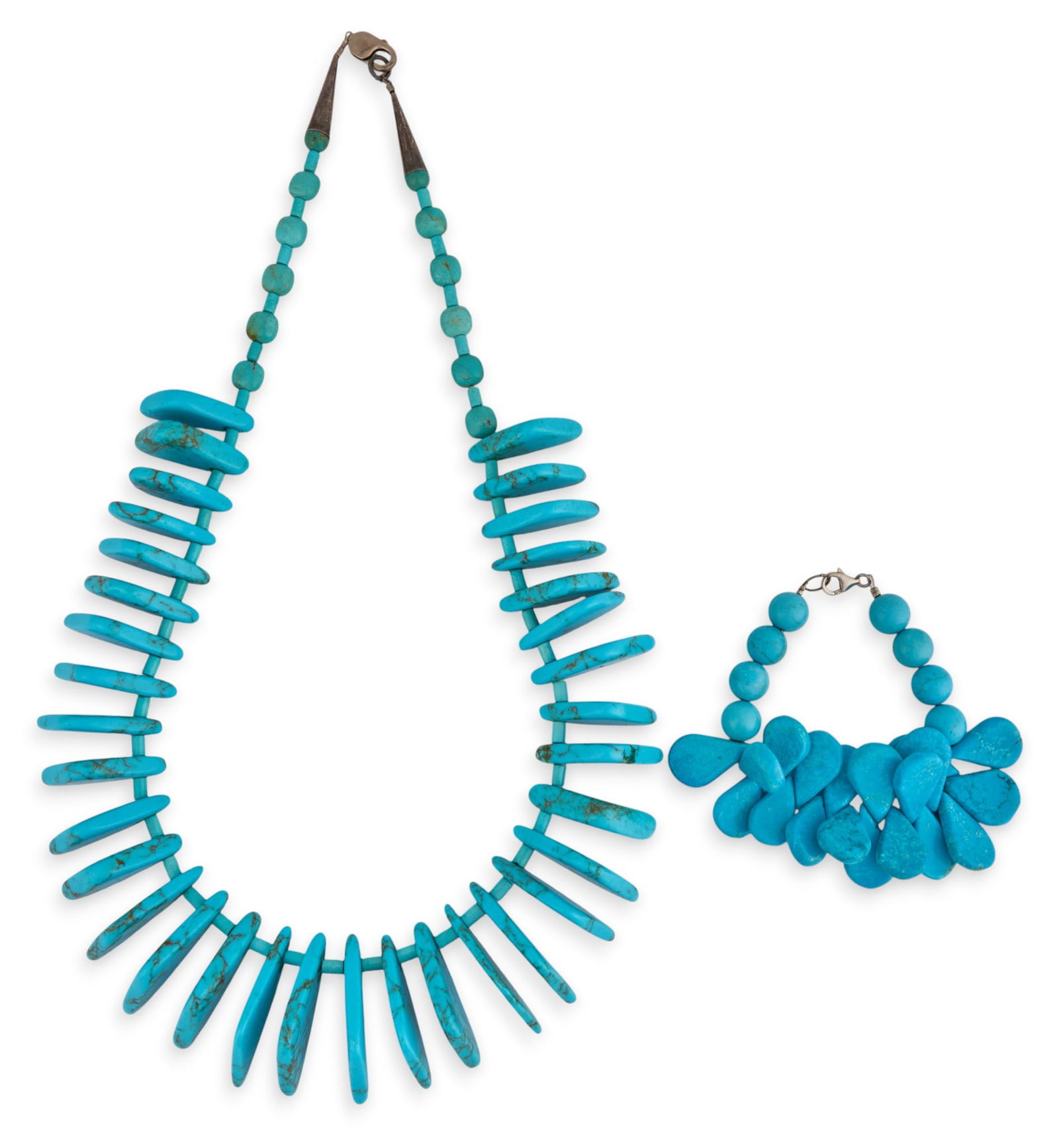 Beaded Turquoise Necklace & Bracelet (1 of 5)