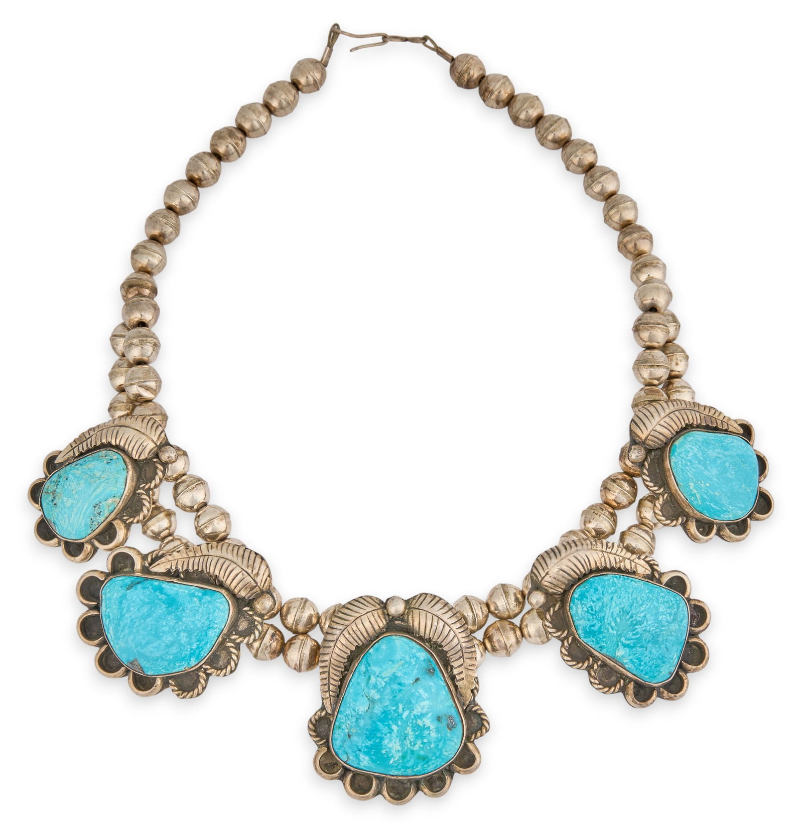 Navajo Sterling & Turquoise Necklace (1 of 4)