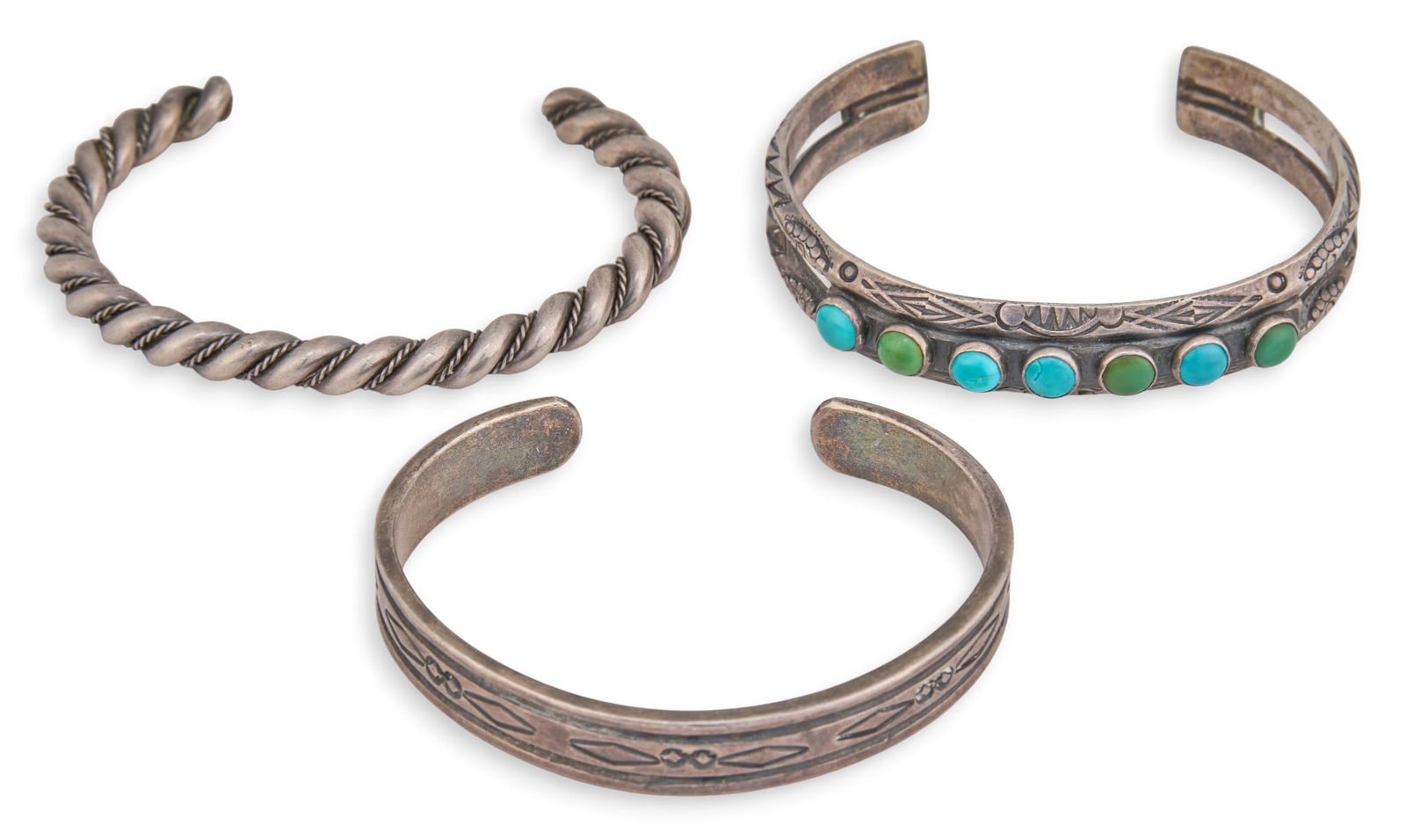 (3) Sterling Silver Cuff Bracelets (1 of 4)