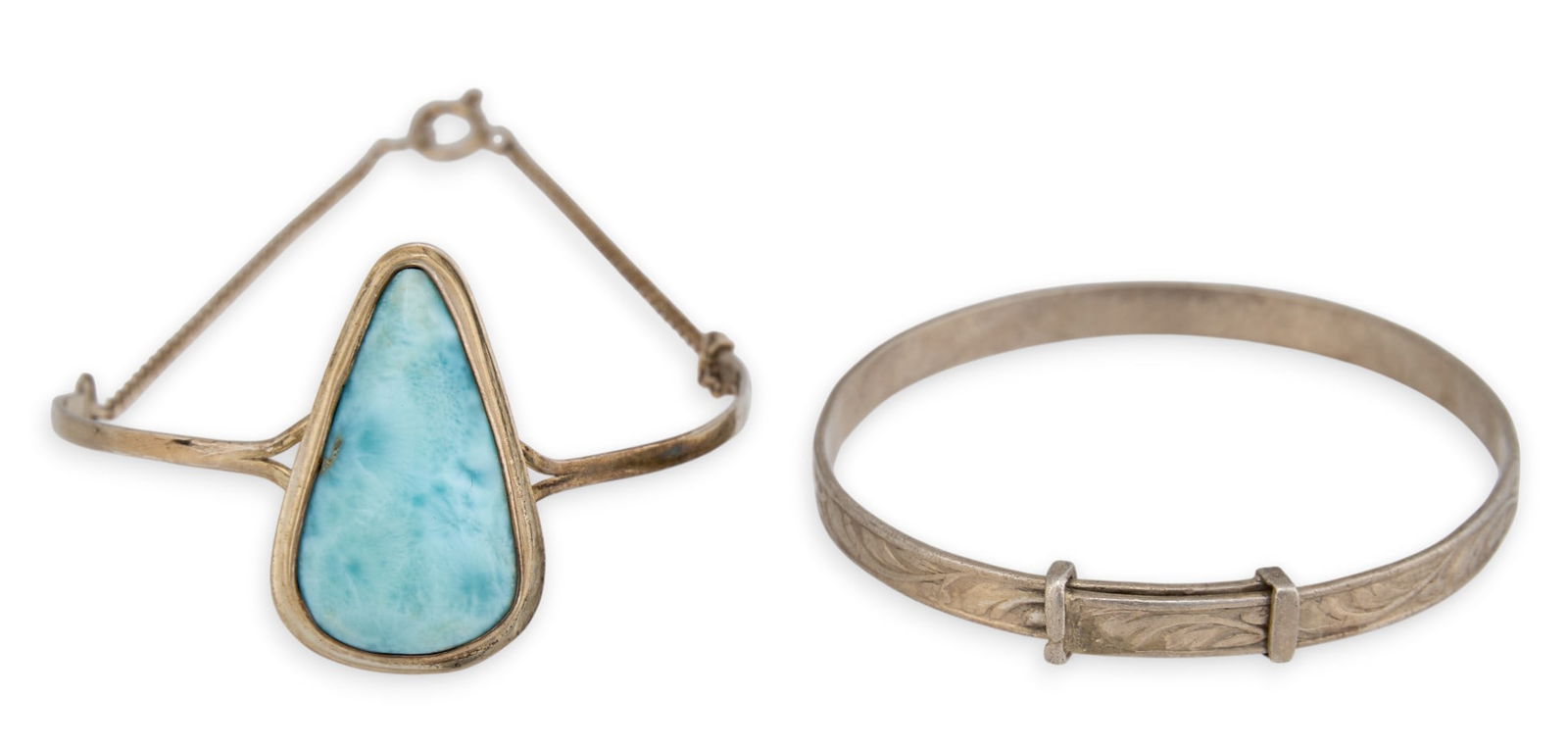 (2) Children's Sterling Silver Bracelets (1 of 5)