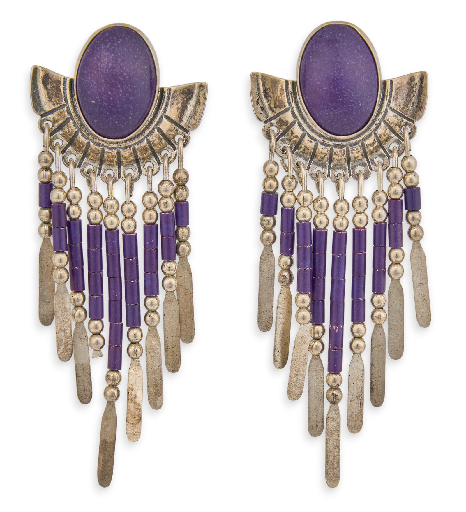 Sterling & Sugilite Dangle Earrings (1 of 3)