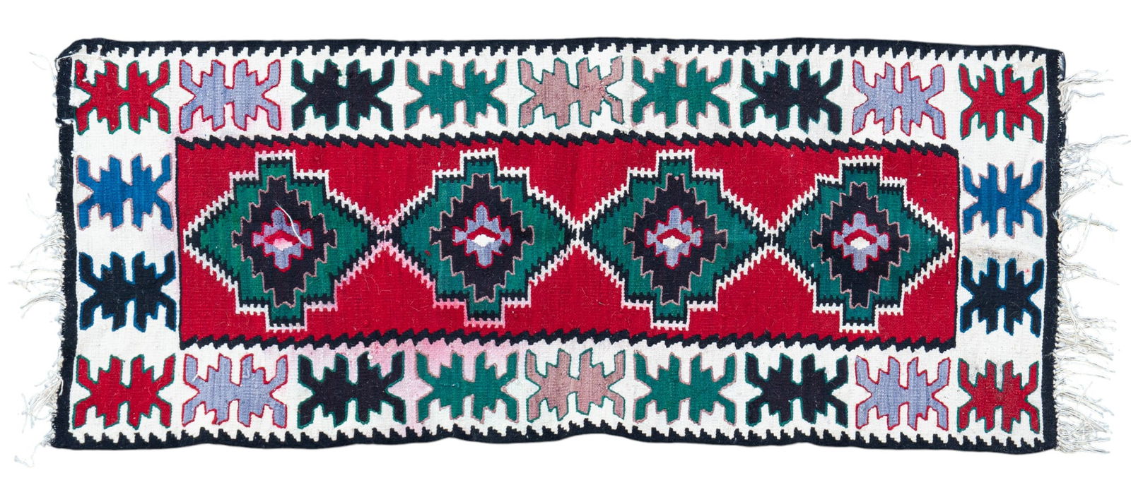 Hand-Knotted Southwestern Rug, 4 ft. 10 in. x 2 ft.: Hand-knotted Southwestern rug4 ft. 10 in. x 2 ft.Provenance: Property from a home in Houston, Texas