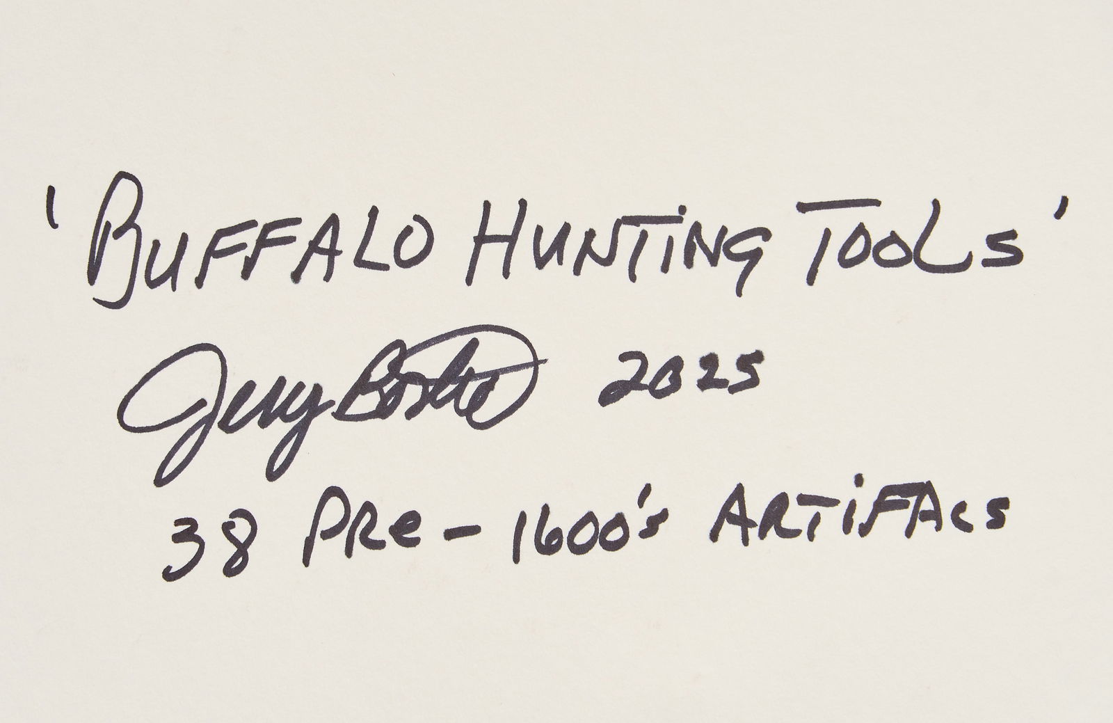 Arrowhead Display, "Buffalo Hunting Tools" - 4