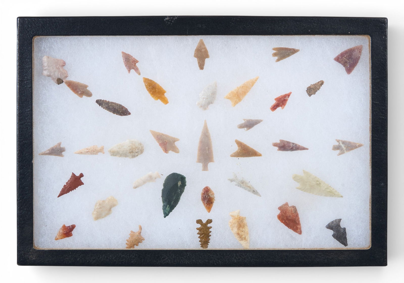 Framed Collection of Projectile Points: Framed collection of projectile pointsheight 8.5 in. x width 12.5 in. x depth 1 in. Provenance: Property from a home in San Antonio, Texas 