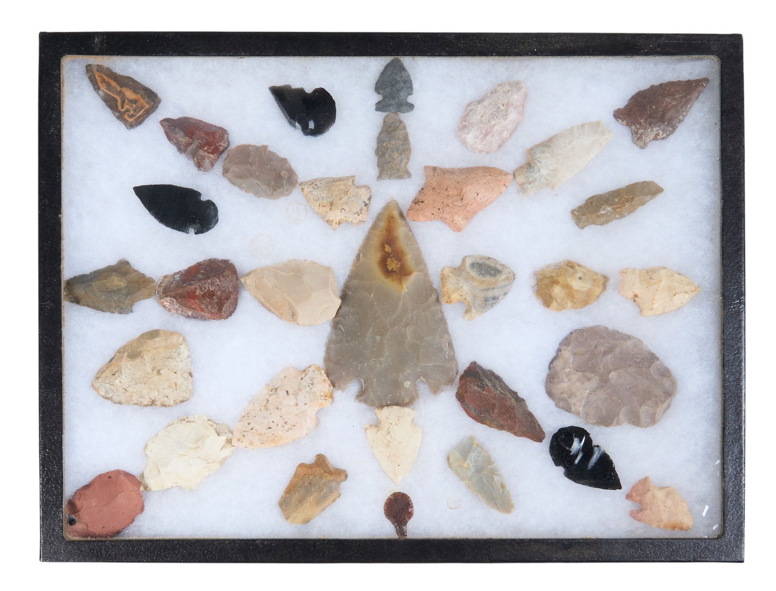 Framed Collection of Projectile Points: Framed collection of projectile pointsheight 12 in. x width 16 in. x depth 1 in. Provenance: Property from a home in San Antonio, Texas 
