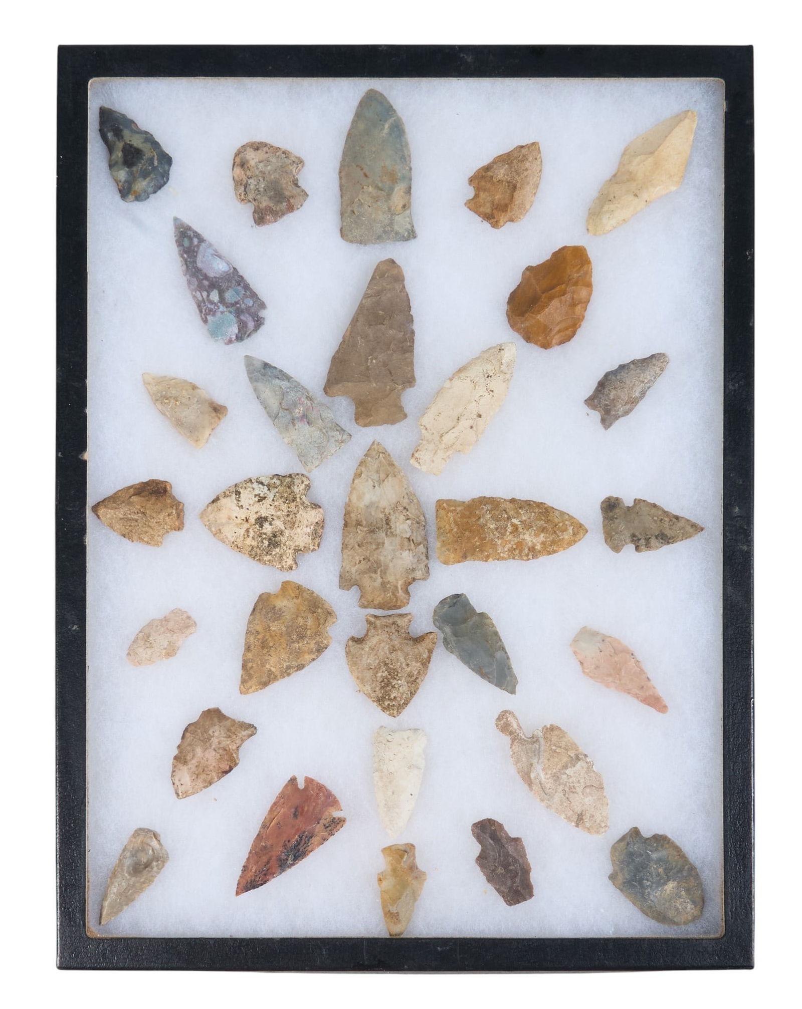 Framed Collection of Projectile Points: Framed collection of projectile pointsheight 12 in. x width 16 in. x depth 1 in. Provenance: Property from a home in San Antonio, Texas 