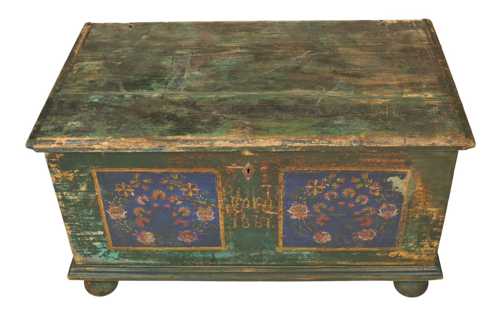 Rustic Painted Wedding Chest - 3