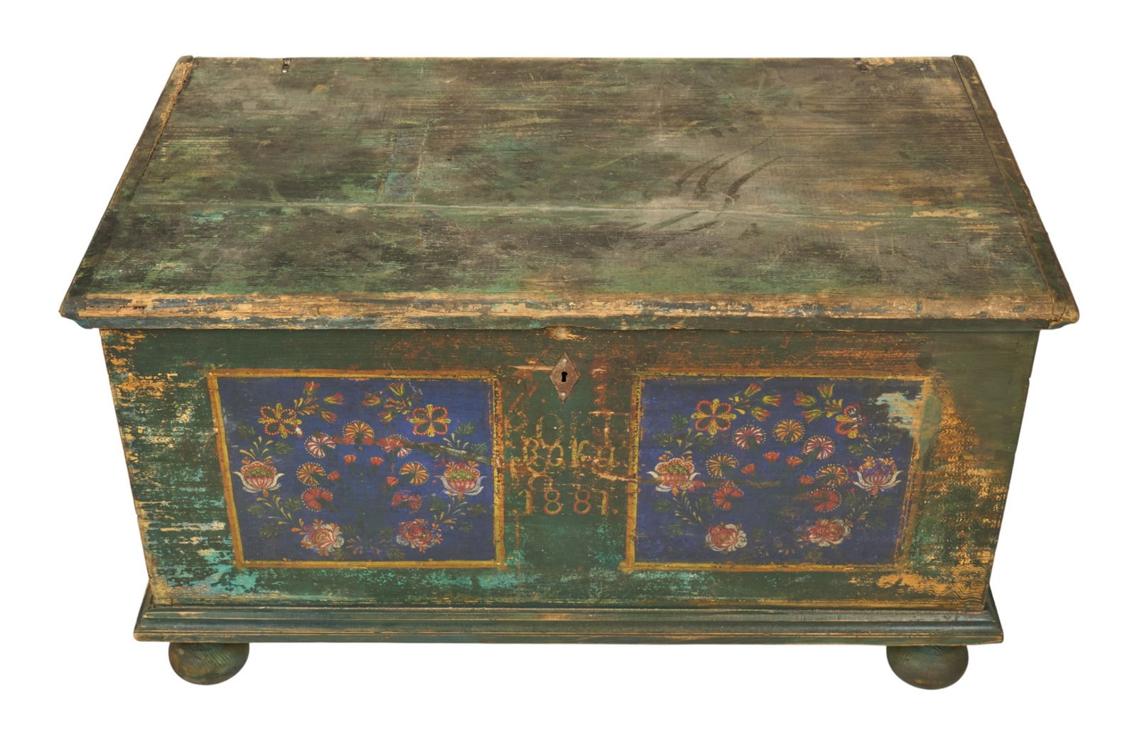 Rustic Painted Wedding Chest - 5