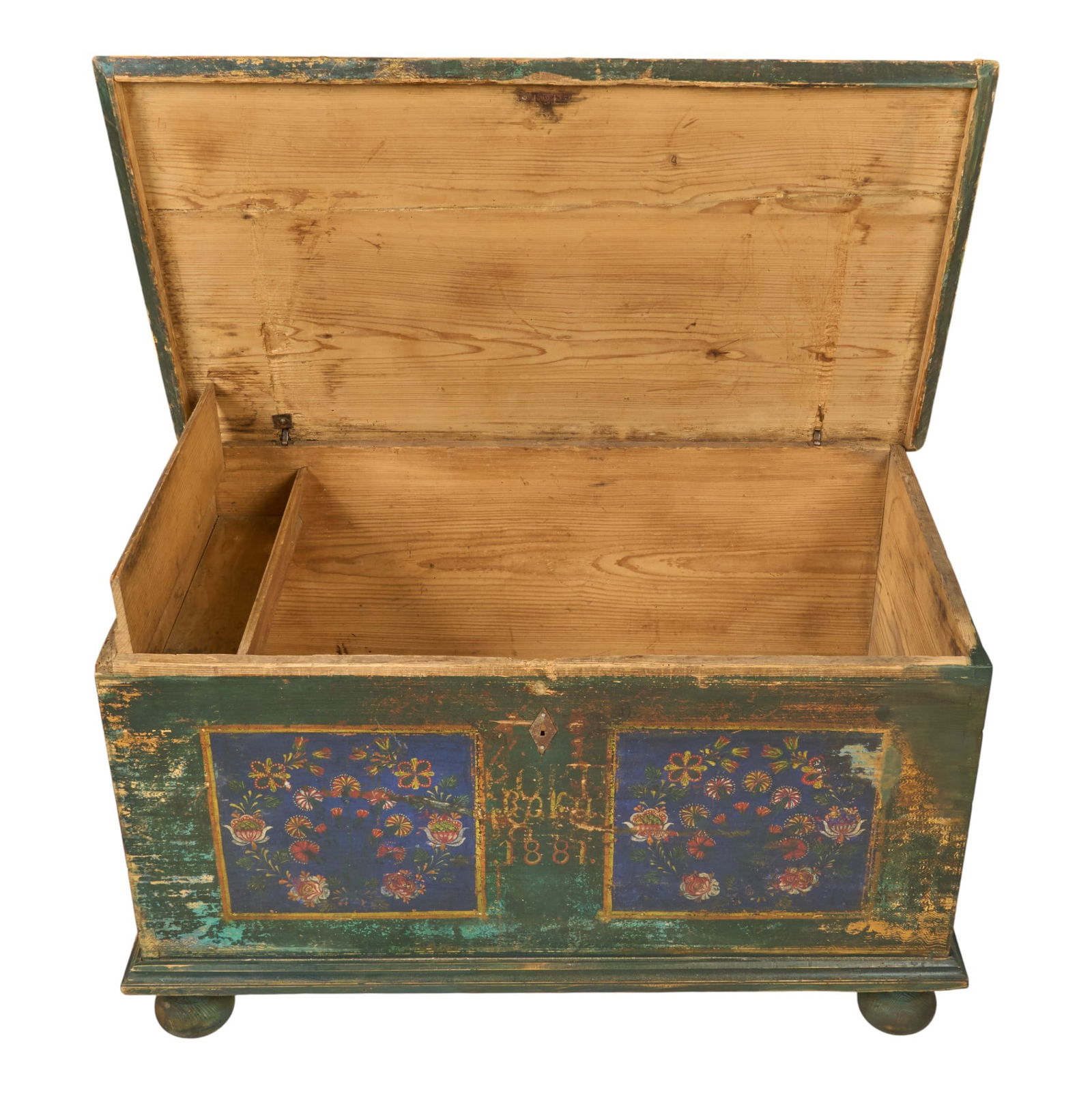 Rustic Painted Wedding Chest - 6