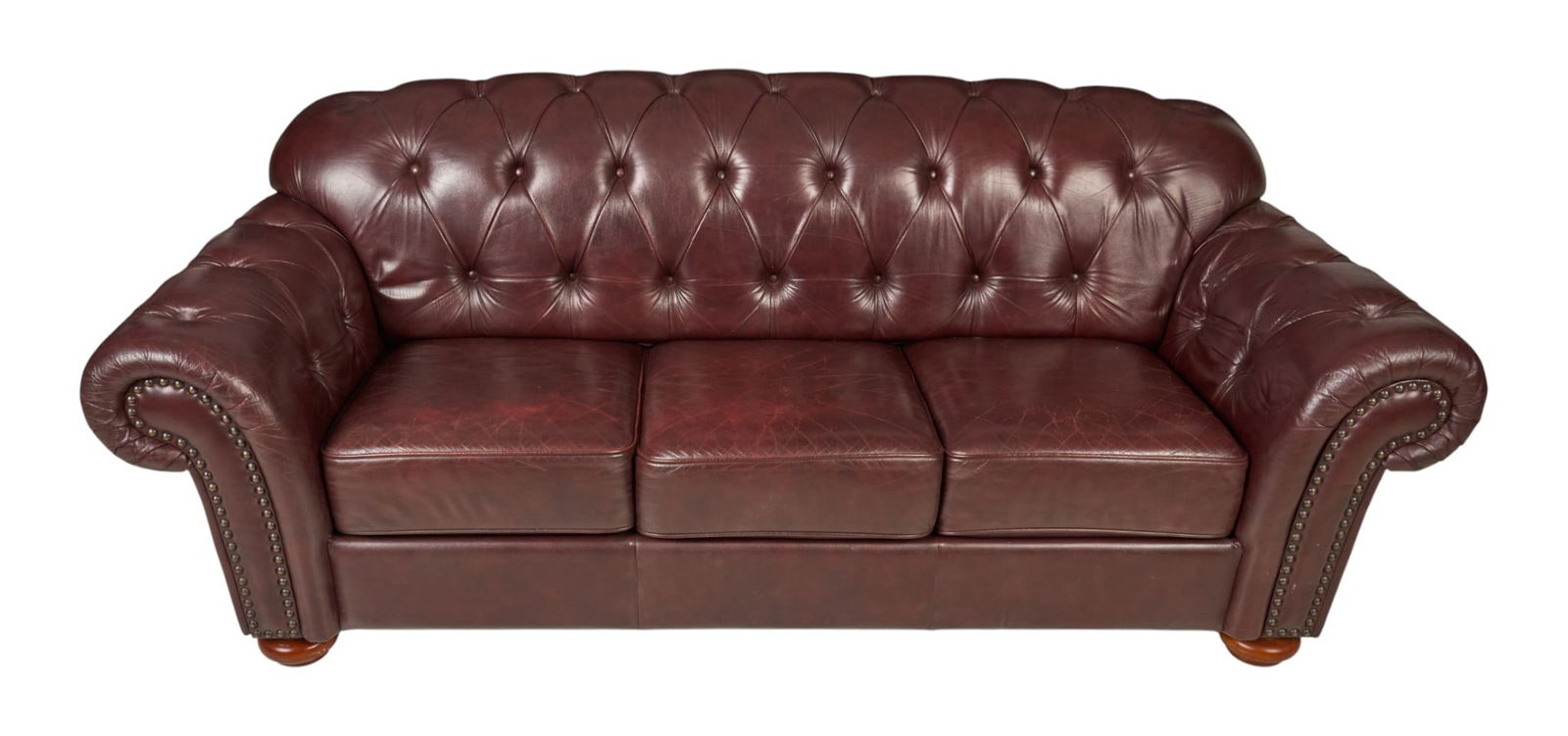 Tufted Leather Sofa - 4