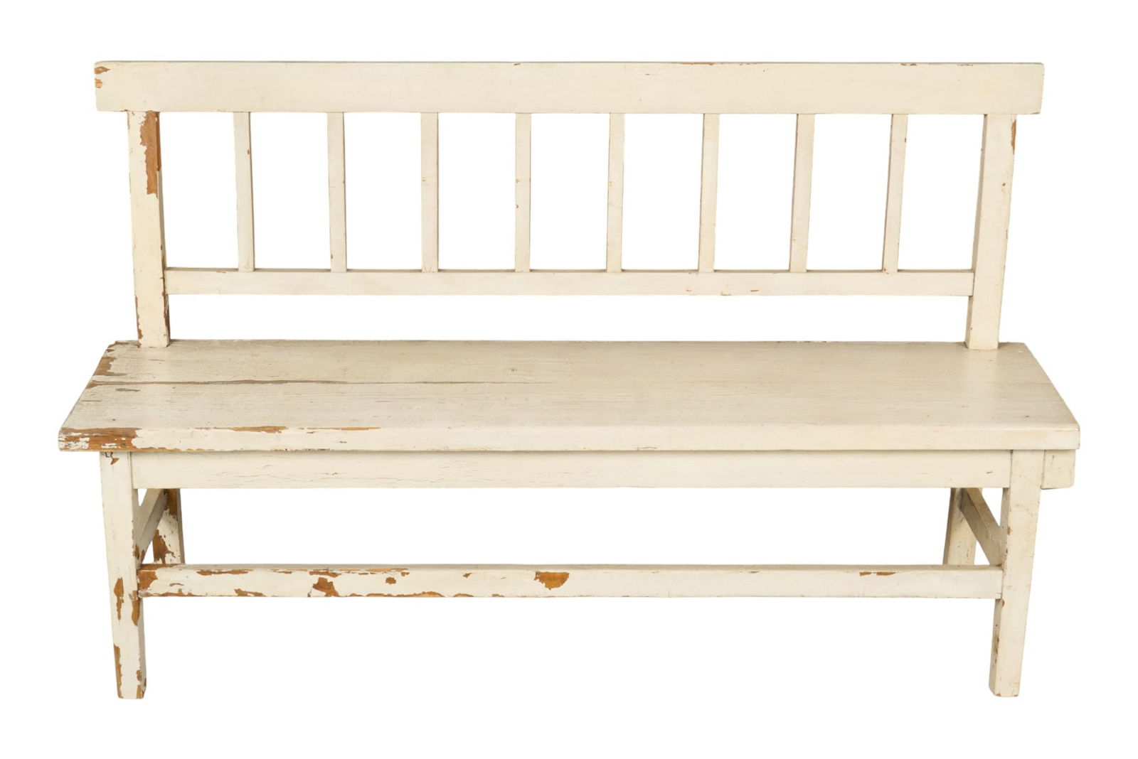 Rustic Painted Bench - 4