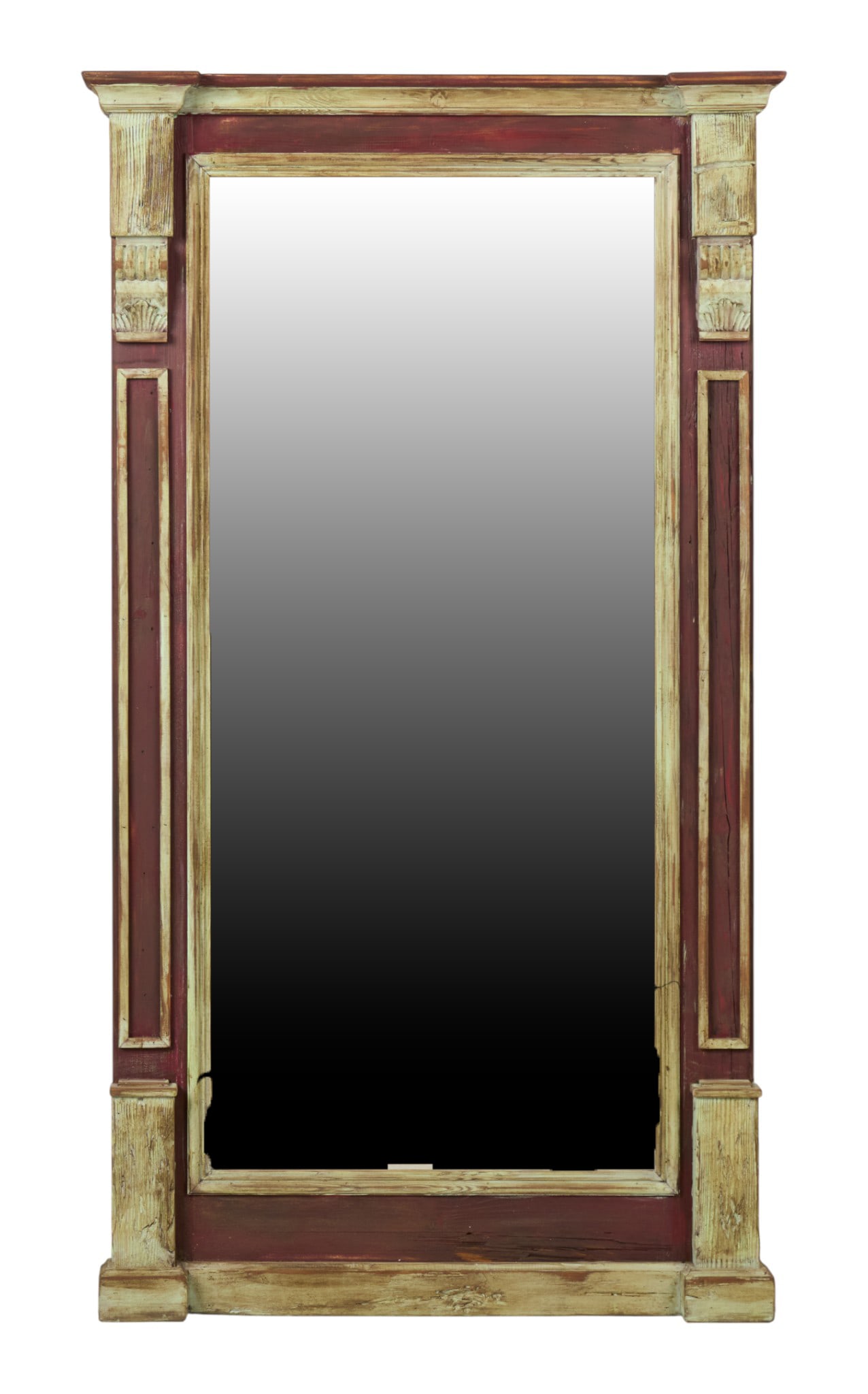 Rustic Painted Full Length Mirror: Rustic painted full length mirrorheight 76 in. x width 43 in. x depth 5 in