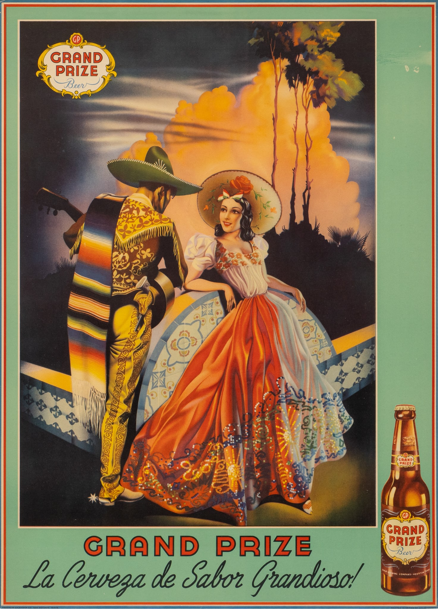 Grand Prize Beer Framed Litho Poster, 1944 (1 of 5)